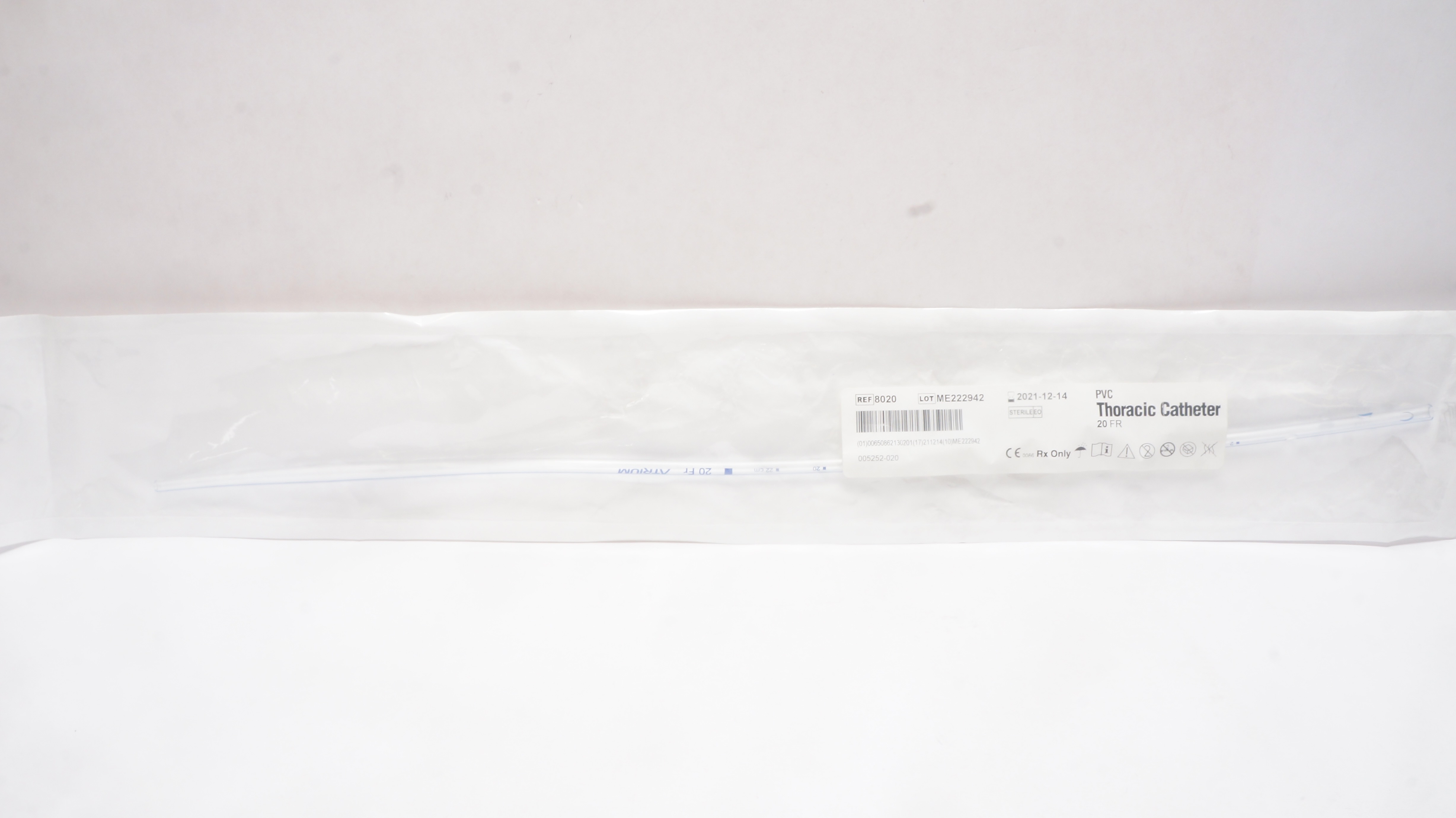 Atrium 8020 PVC Thoracic Catheter 20Fr (x)