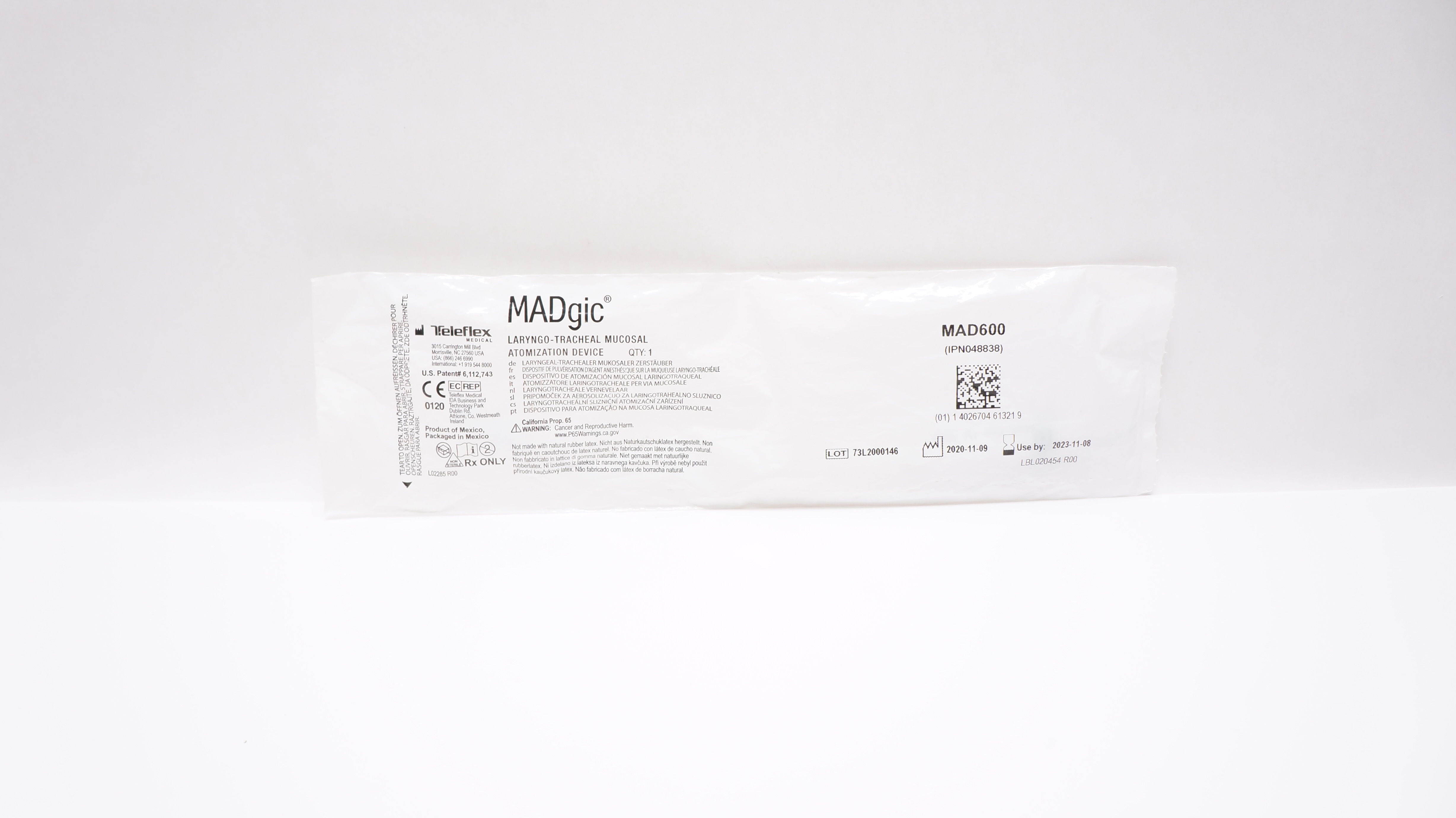 Teleflex MAD600 MADgic Laryngo-Tracheal Mucosal Atomization Device (x)