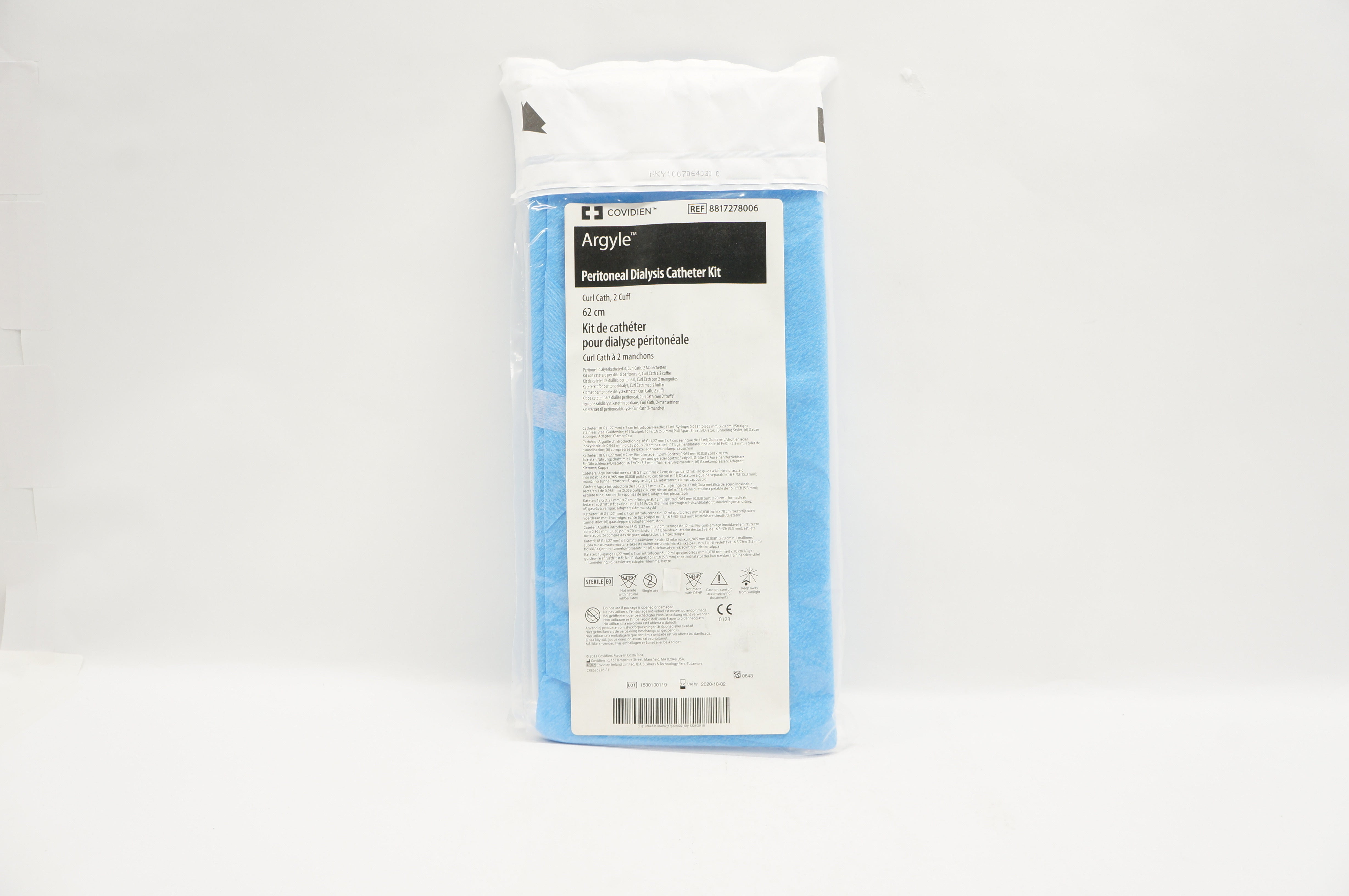 Covidien 8817278006 Argile Peritoneal Dialysis Cath. Kit, 62cm (x)