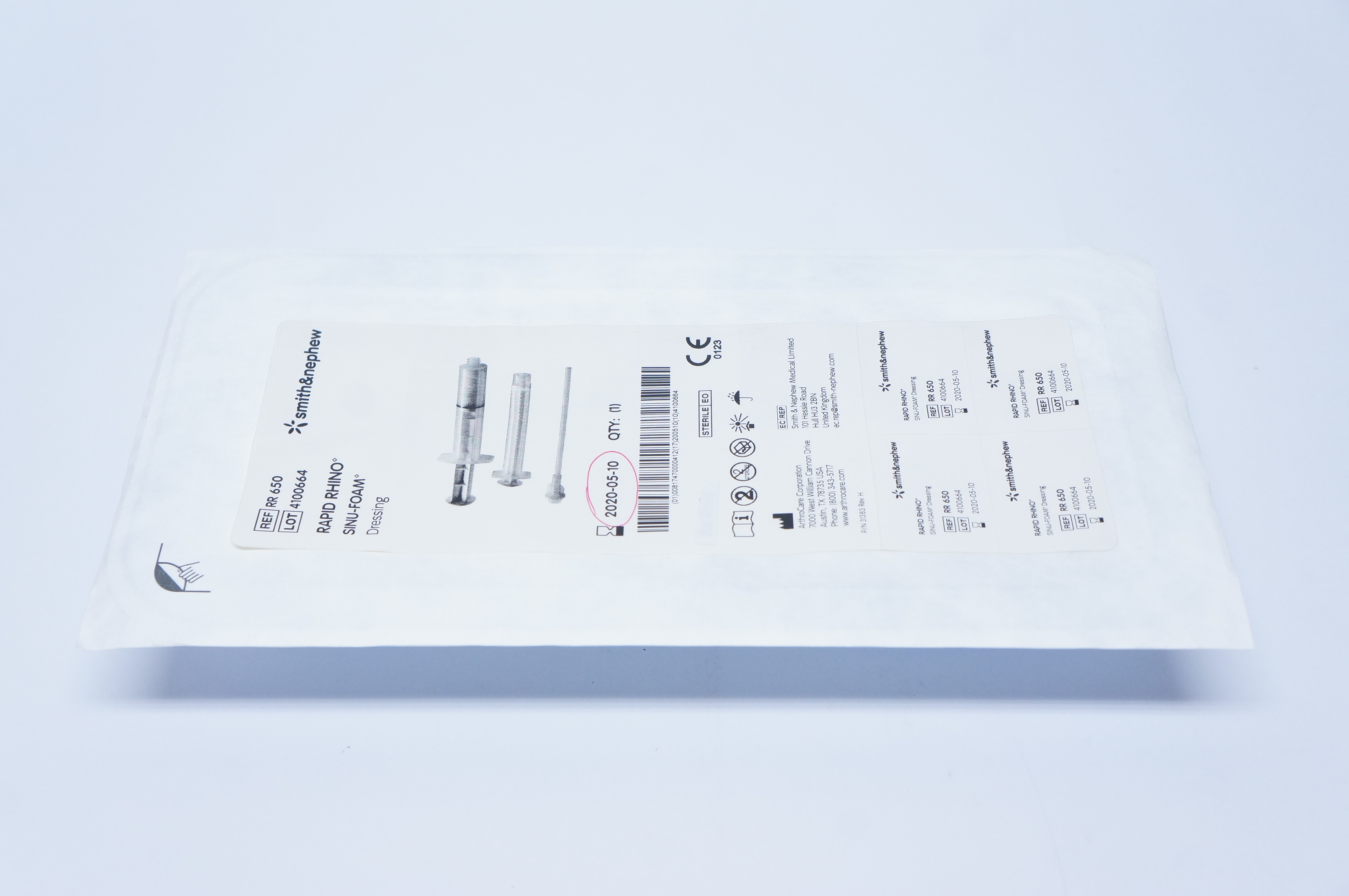 Smith&Nephew RR650 Rapid Rhino SinuFoam Dressing (x)