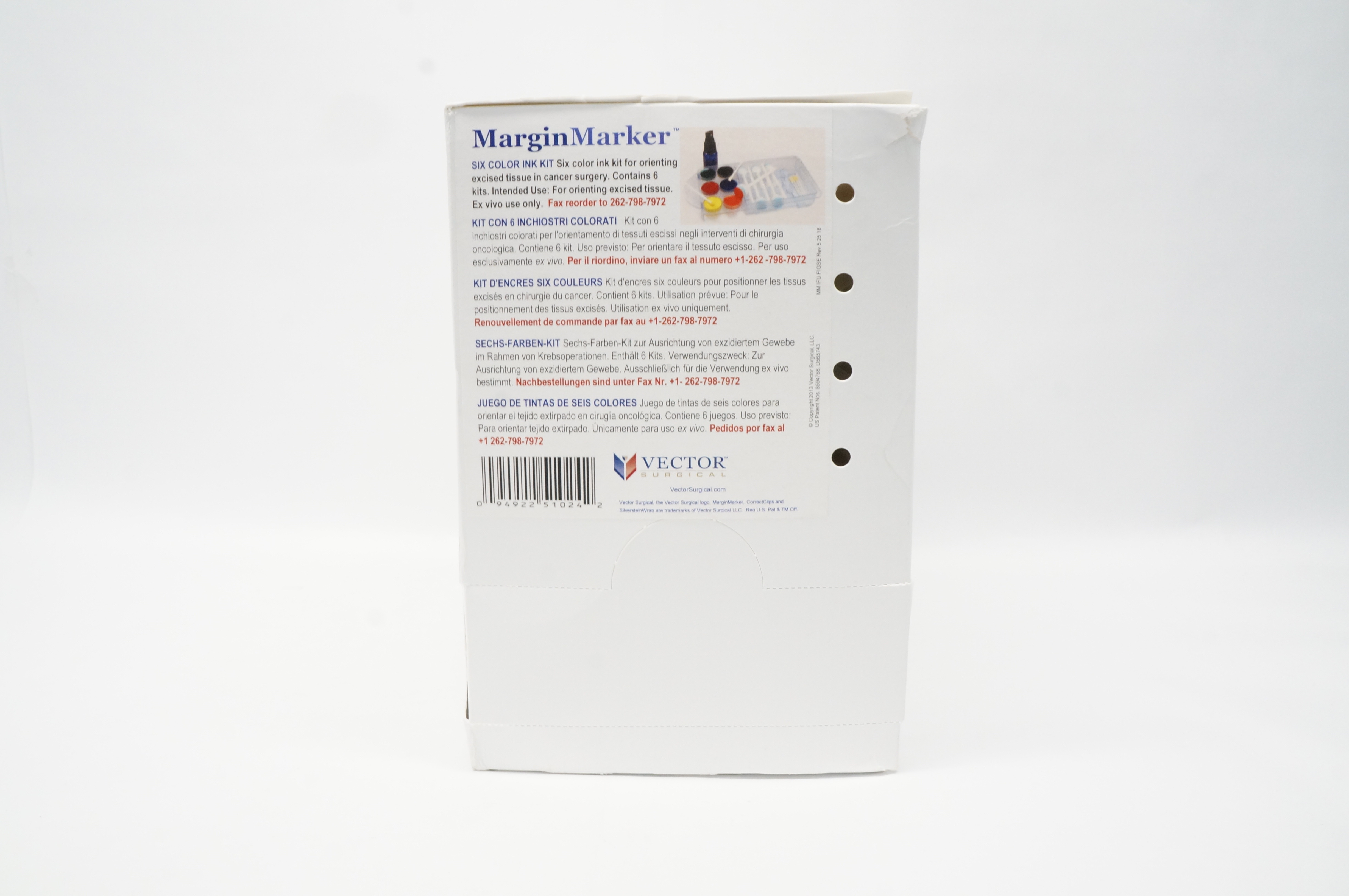Vector Surgical MMS6 MarginMarker Six Color Ink Kit - Box of 6