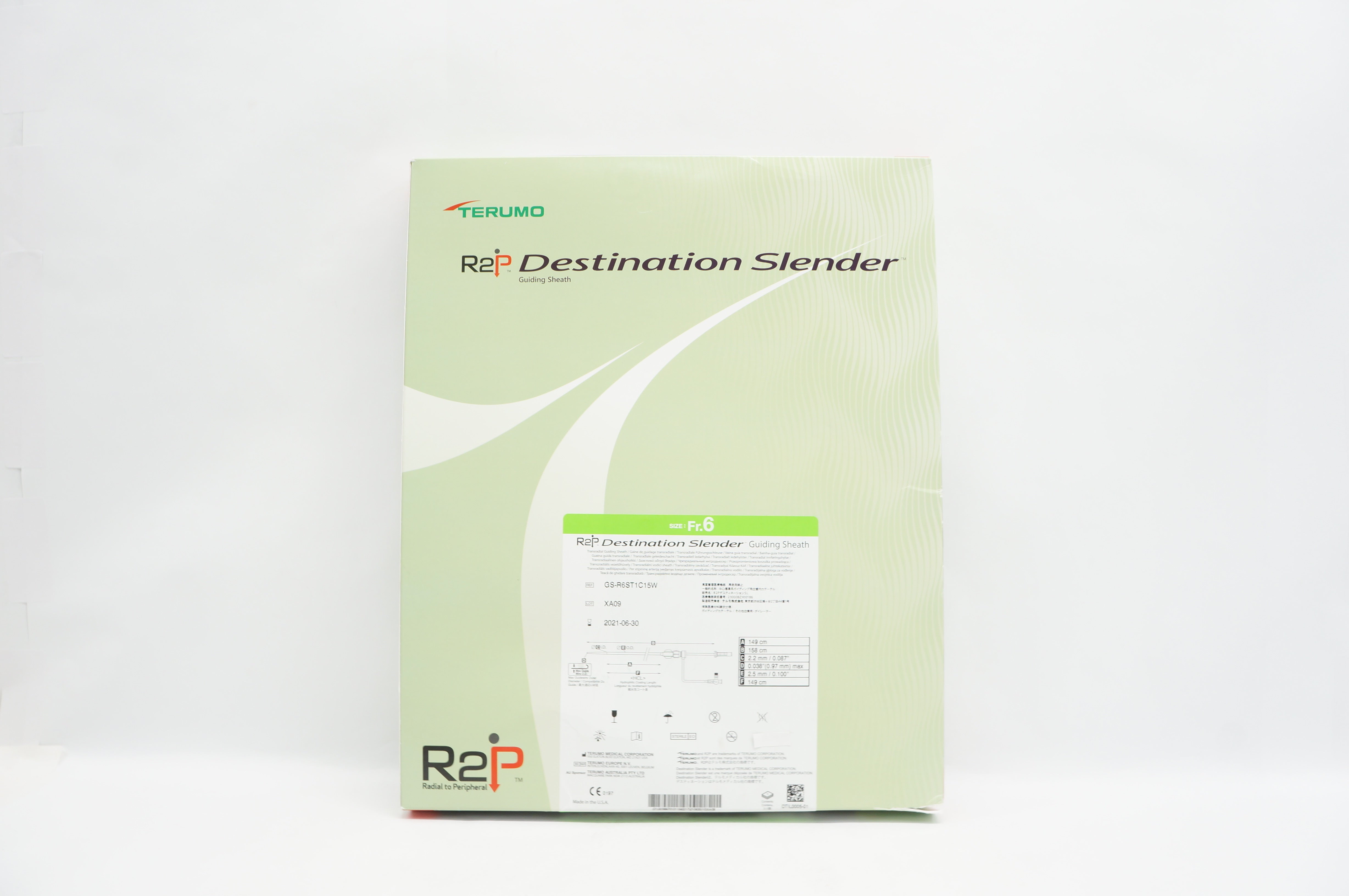 Terumo GS-R6ST1C15W Destination Slender Guiding Sheath 6Fr x 149cm (x)