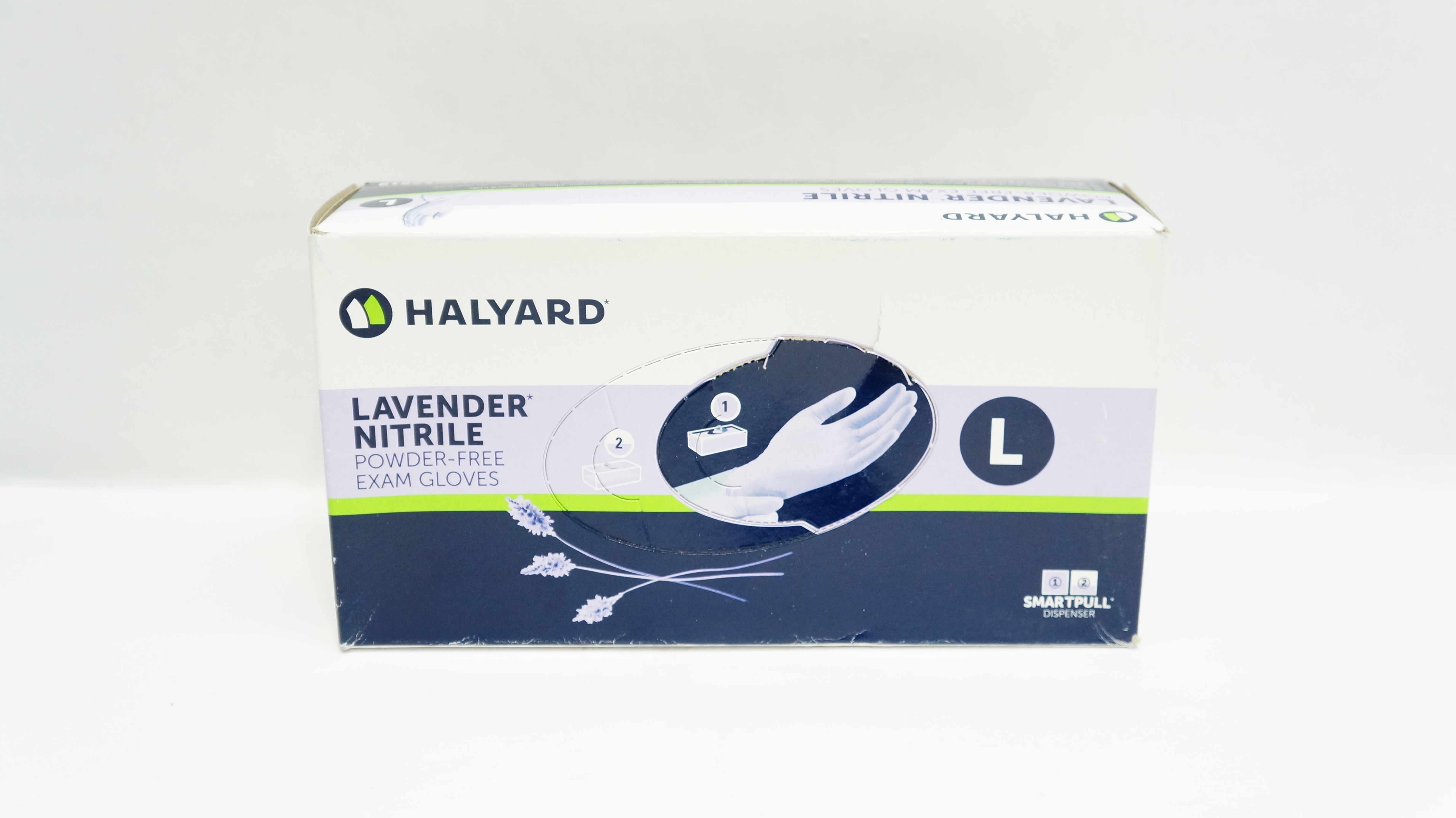 Halyard 52819 Lavender Nitrile Powder-Free Exam Gloves L - Box of 250 (x)