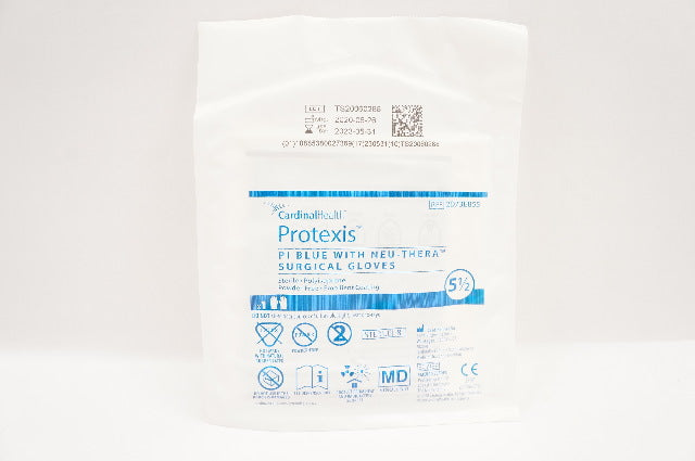 Cardinal Health 2D73EB55 Protexis PI Blue W/Neu-Thera Surgical Gloves Size 5 1/2