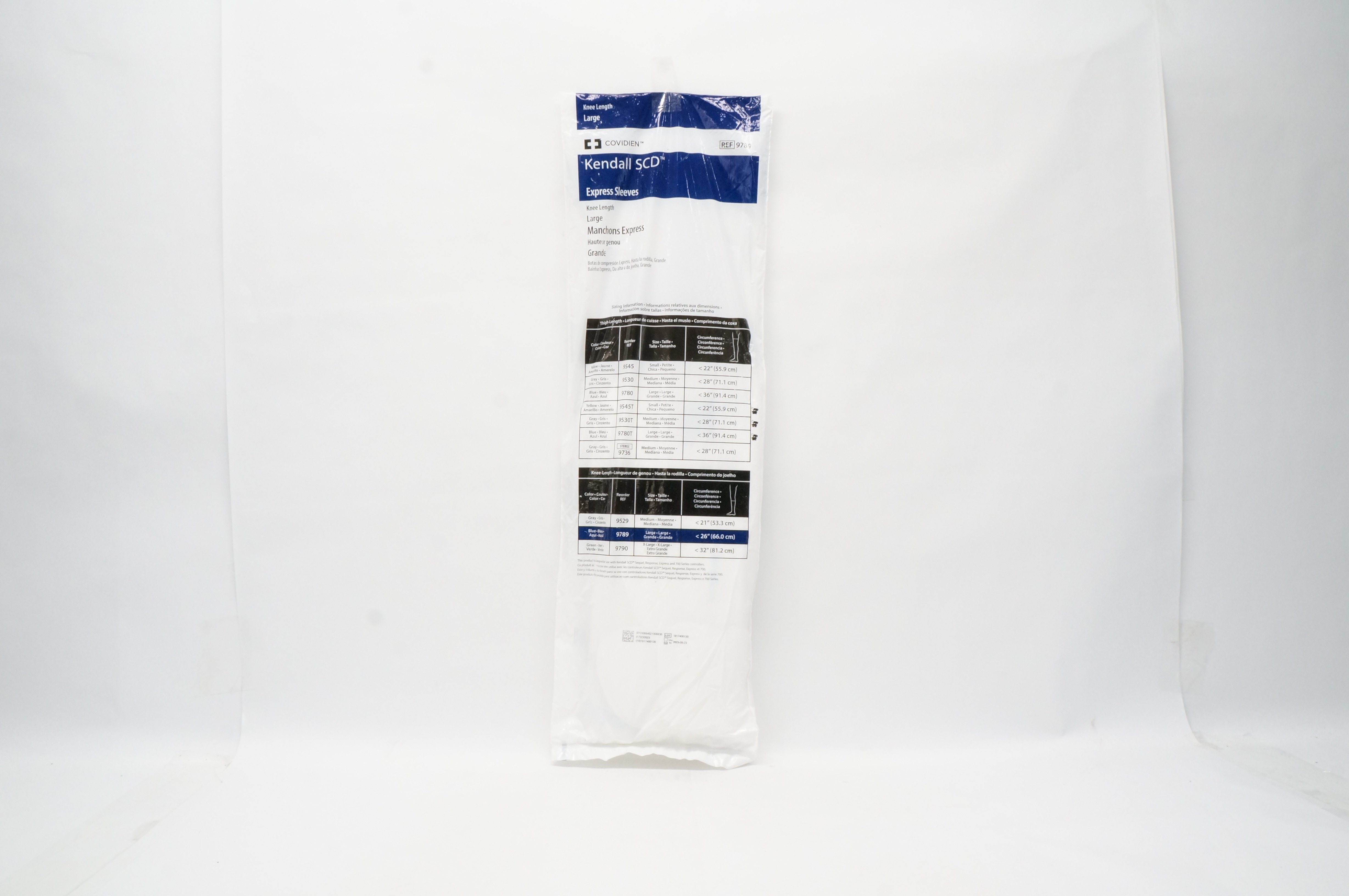 Covidien 9789 Kendall SCD Express Sleeves Knee Length, Large <26 inch