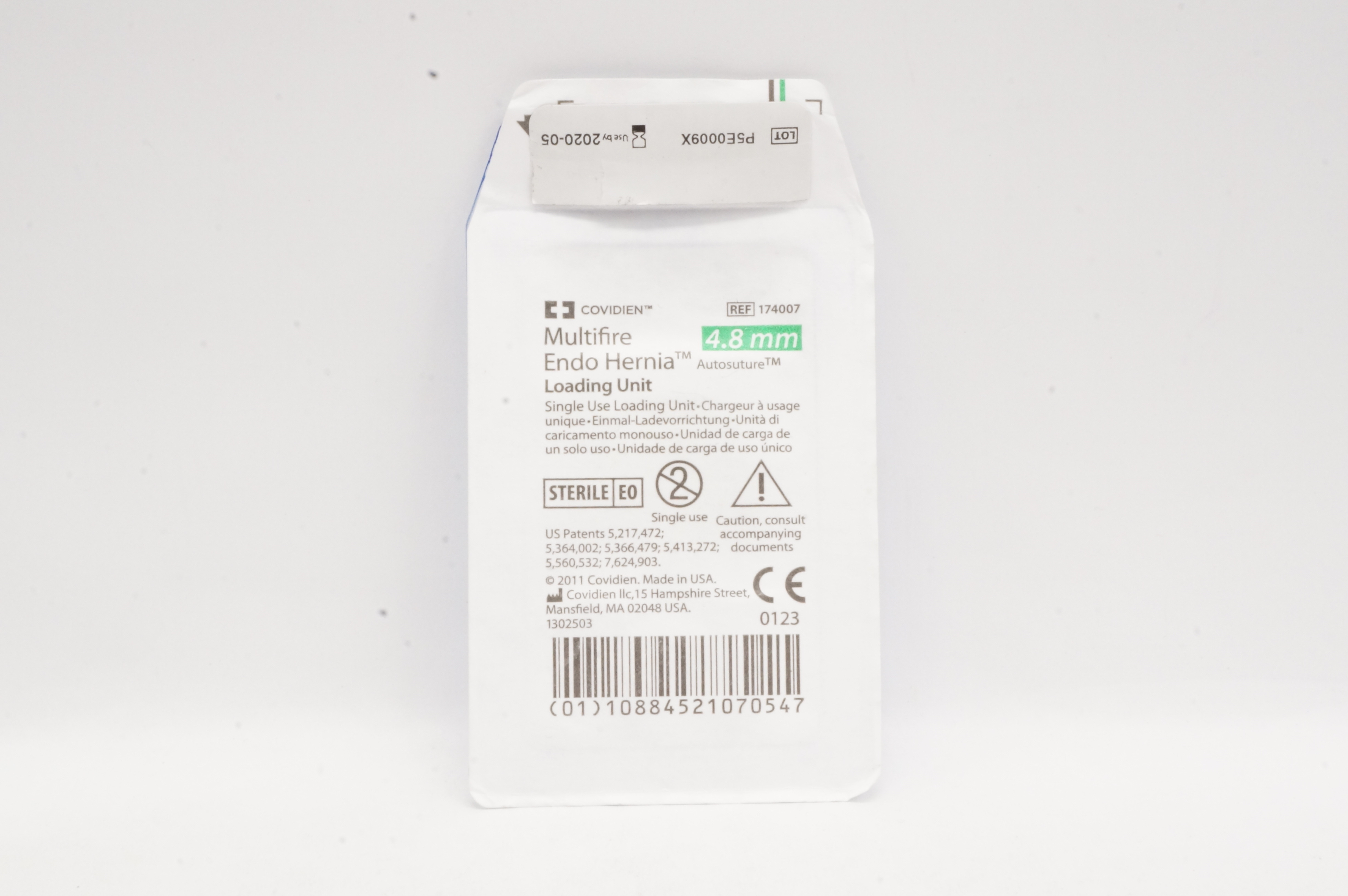 Covidien 174007 Autostre. Multifire Endo Hernia Loading Unit 4.8mm (x)