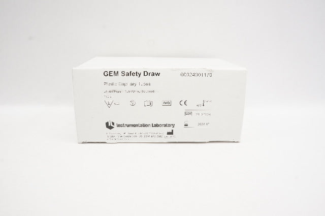 Instrumentation Laboratory Gem Safety Draw Plastic Capillary Tube - Box of 1000