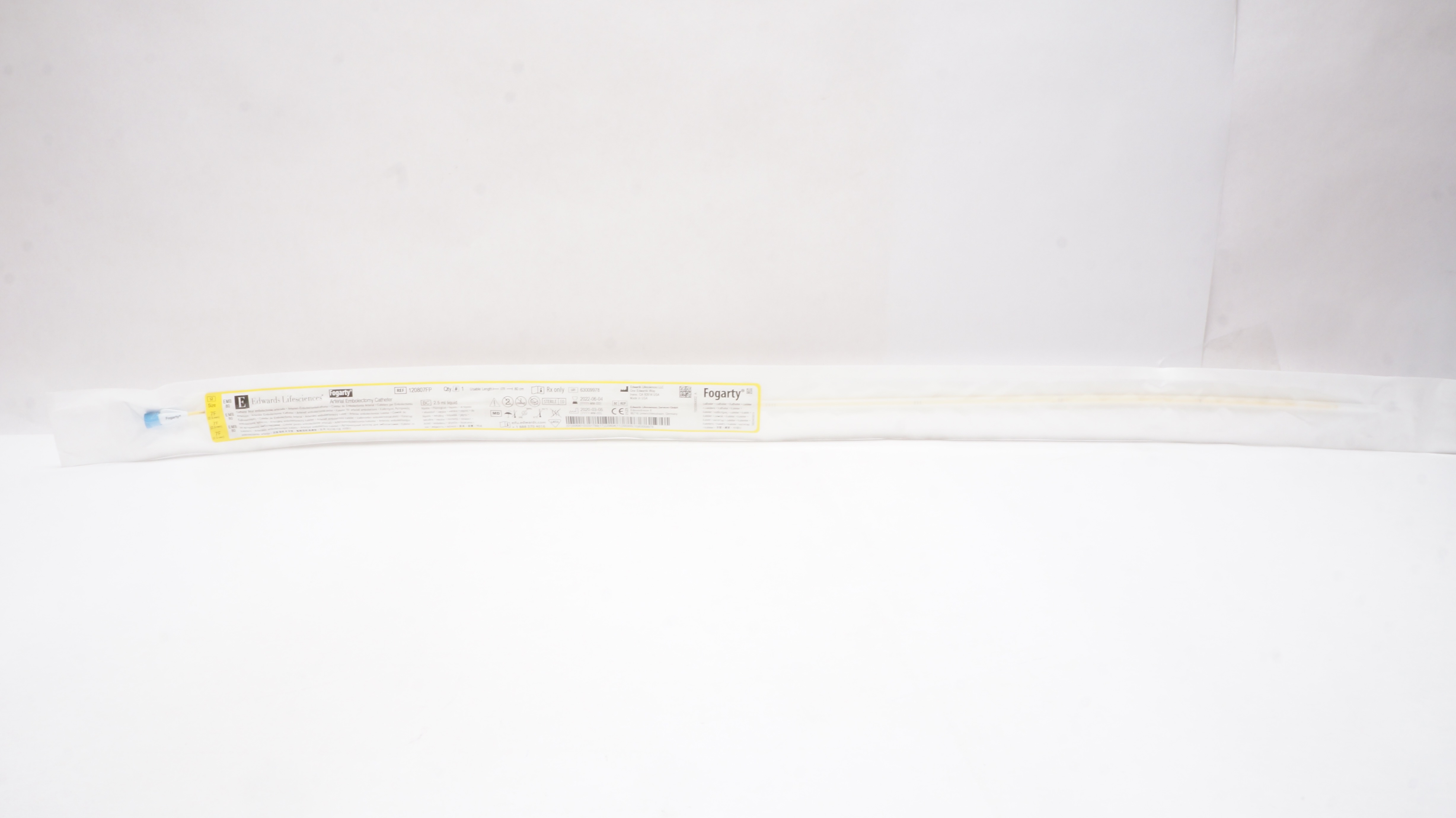 Edwards Lifesciences 120807FP Fogarty Arterial Embolectomy Cath. 7F x 80cm (x)