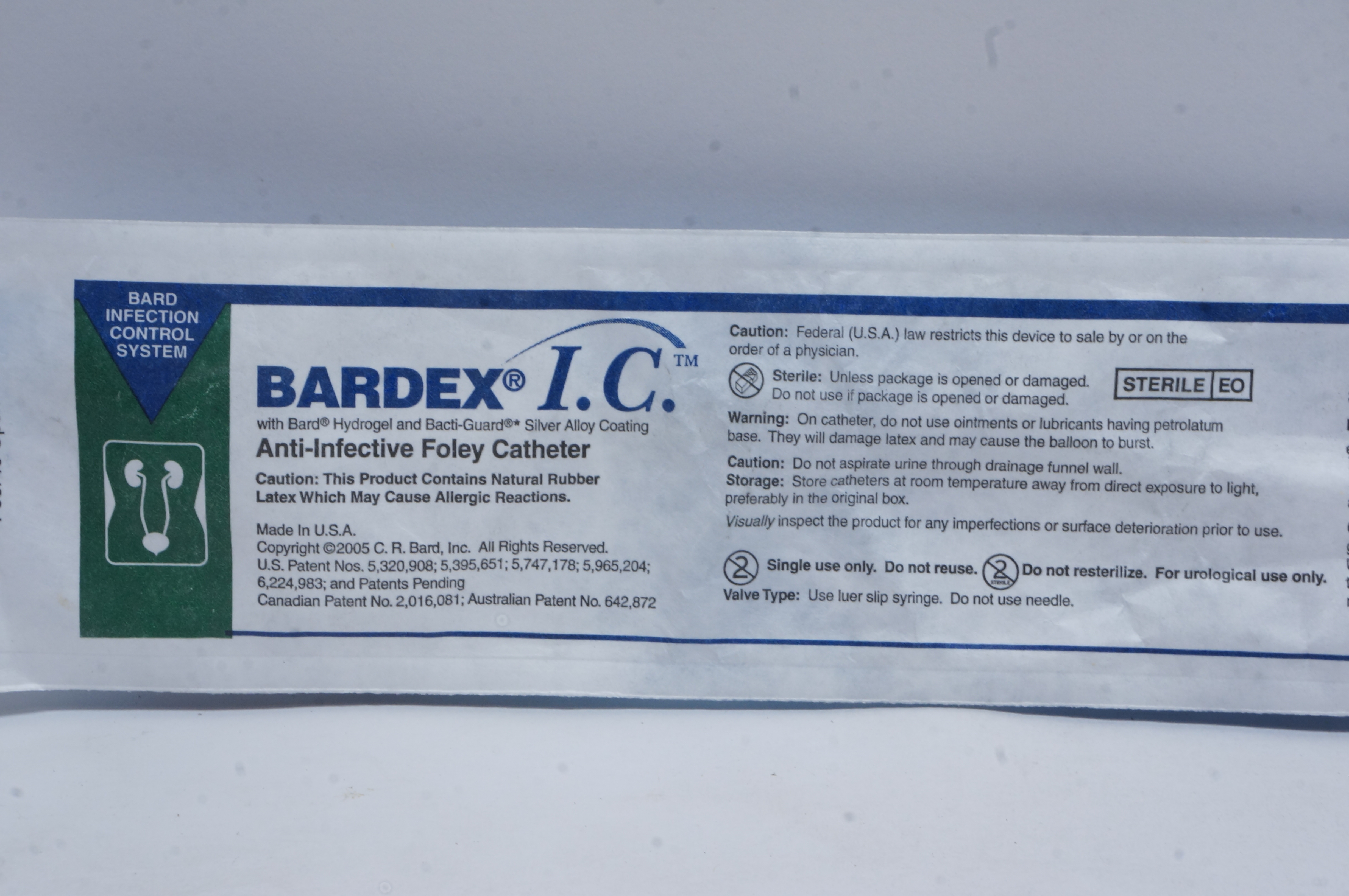 Bard 1857SI24 Bardex I.C. Anti-Infective Foley Cath. 24Fr. 30cc (x)