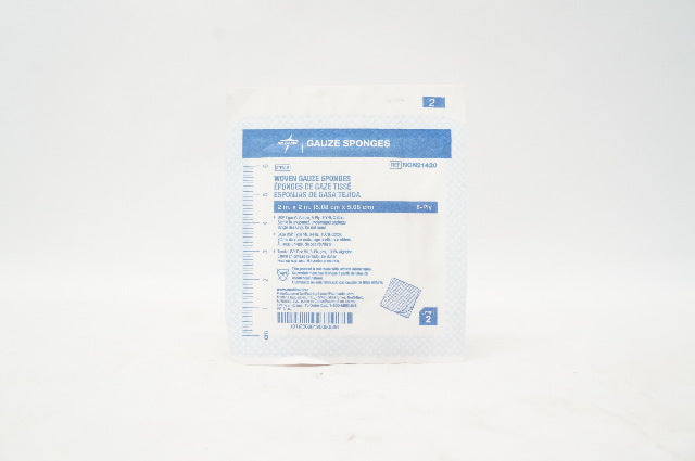Medline NON21420 Woven Gauze Sponges 8-Ply, 2 inch x 2 inch - Pack of 2