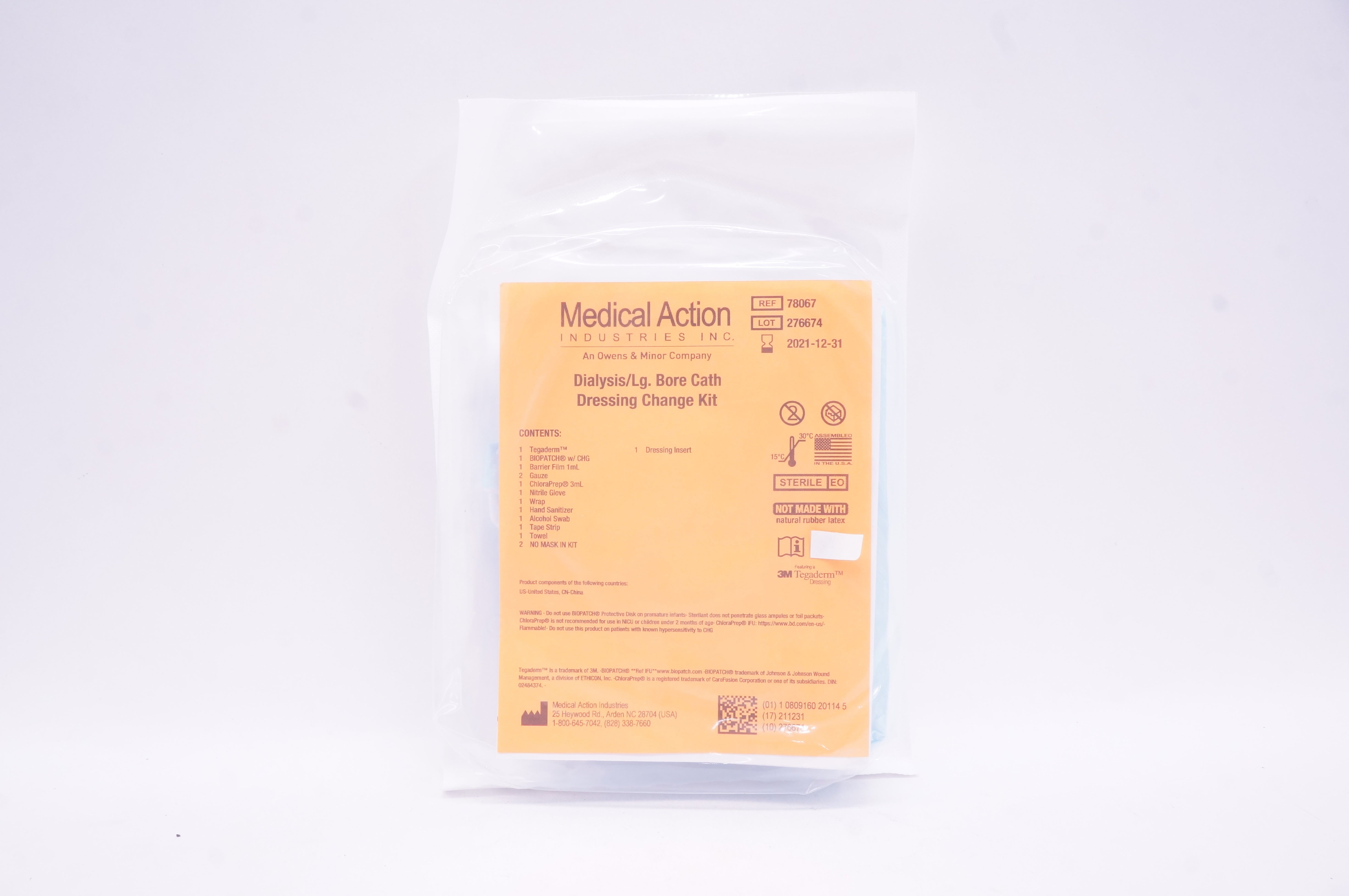 Medical Action 78067 Dialysis/Lg. Bore Cath. Dressing Change Kit