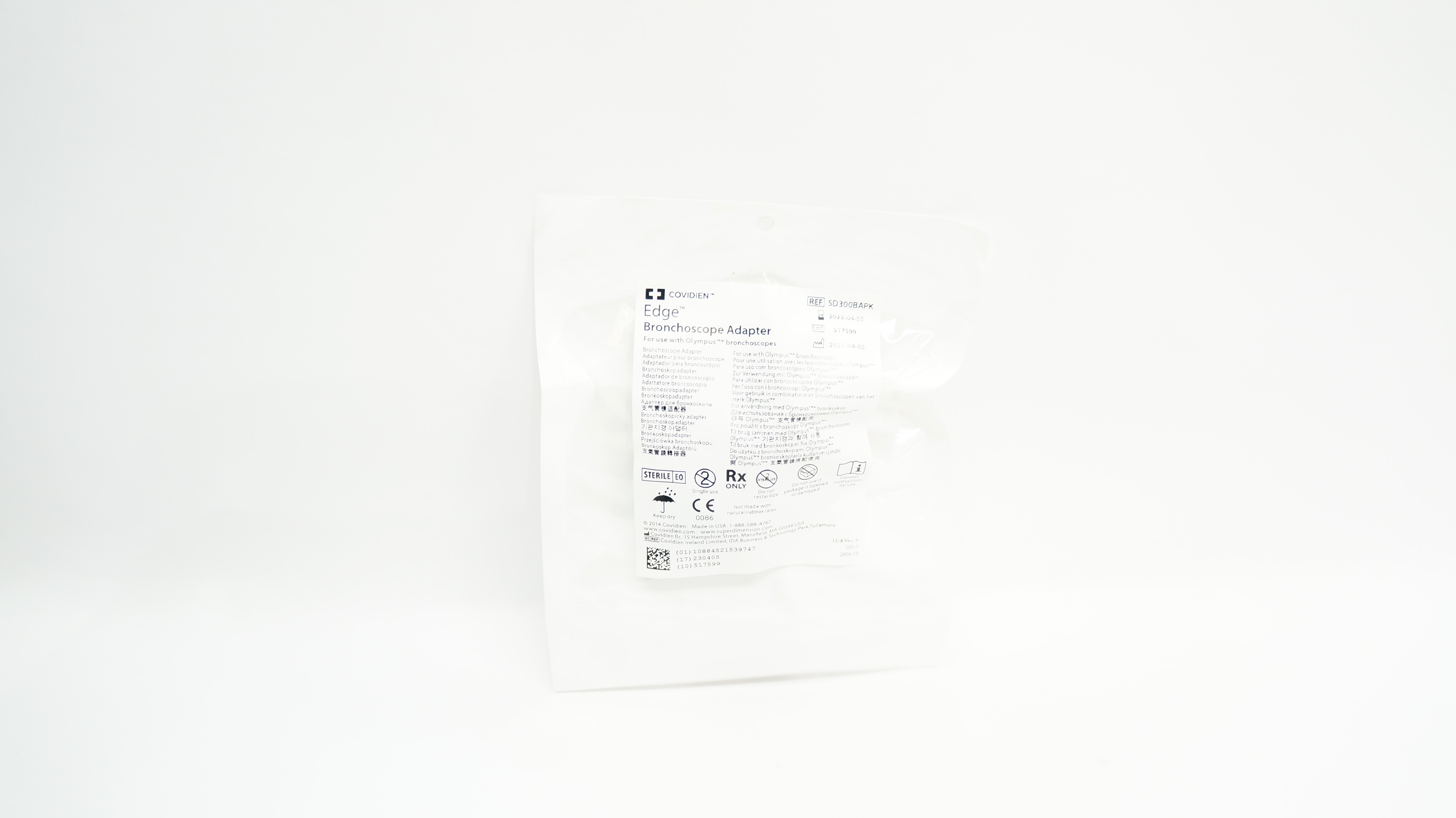 Covidien SD300BAPK Edge Bronchoscope Adapter (x)