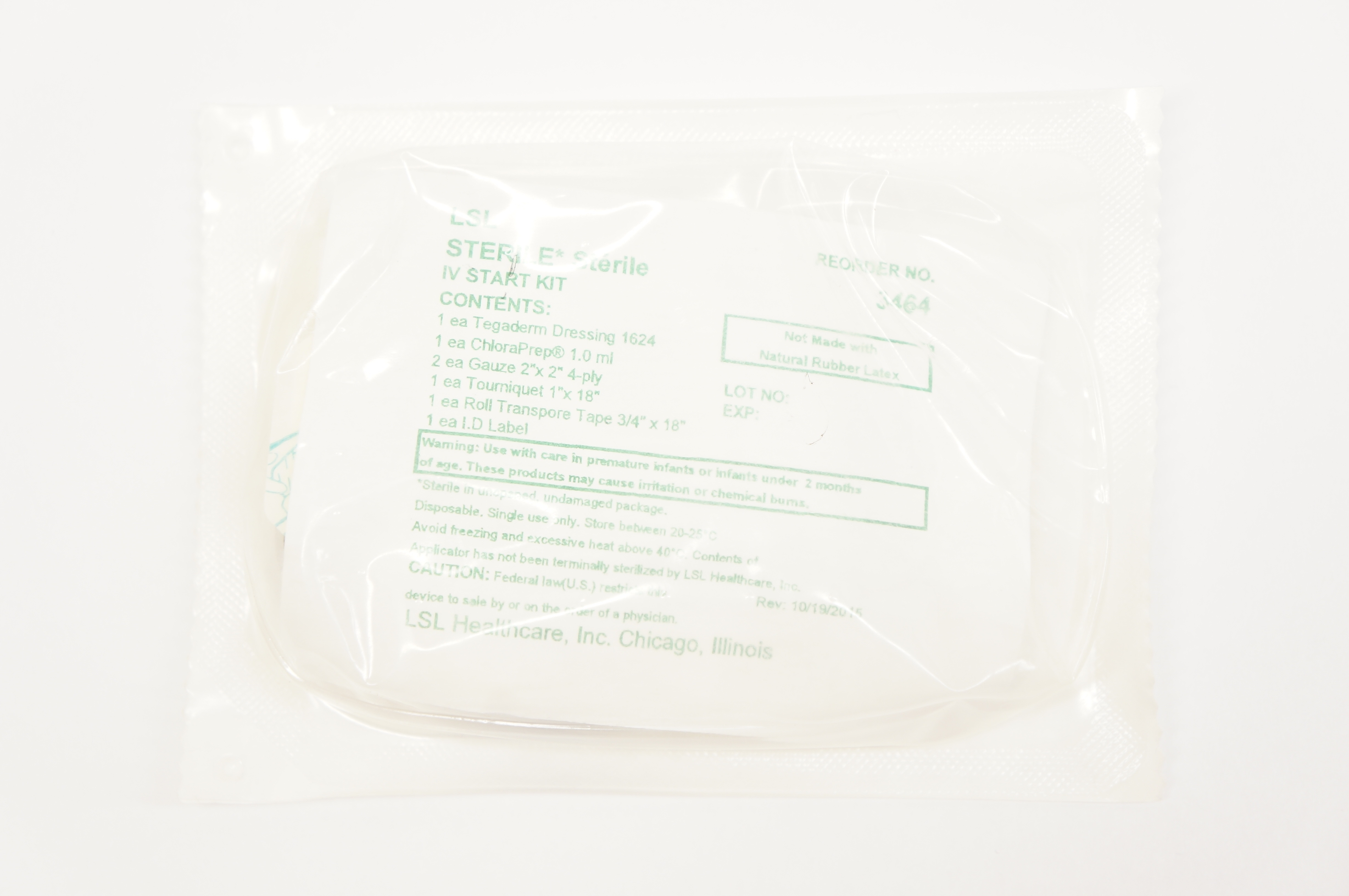 LSL Healthcare 3464 Sterile, IV Start Kit (x)