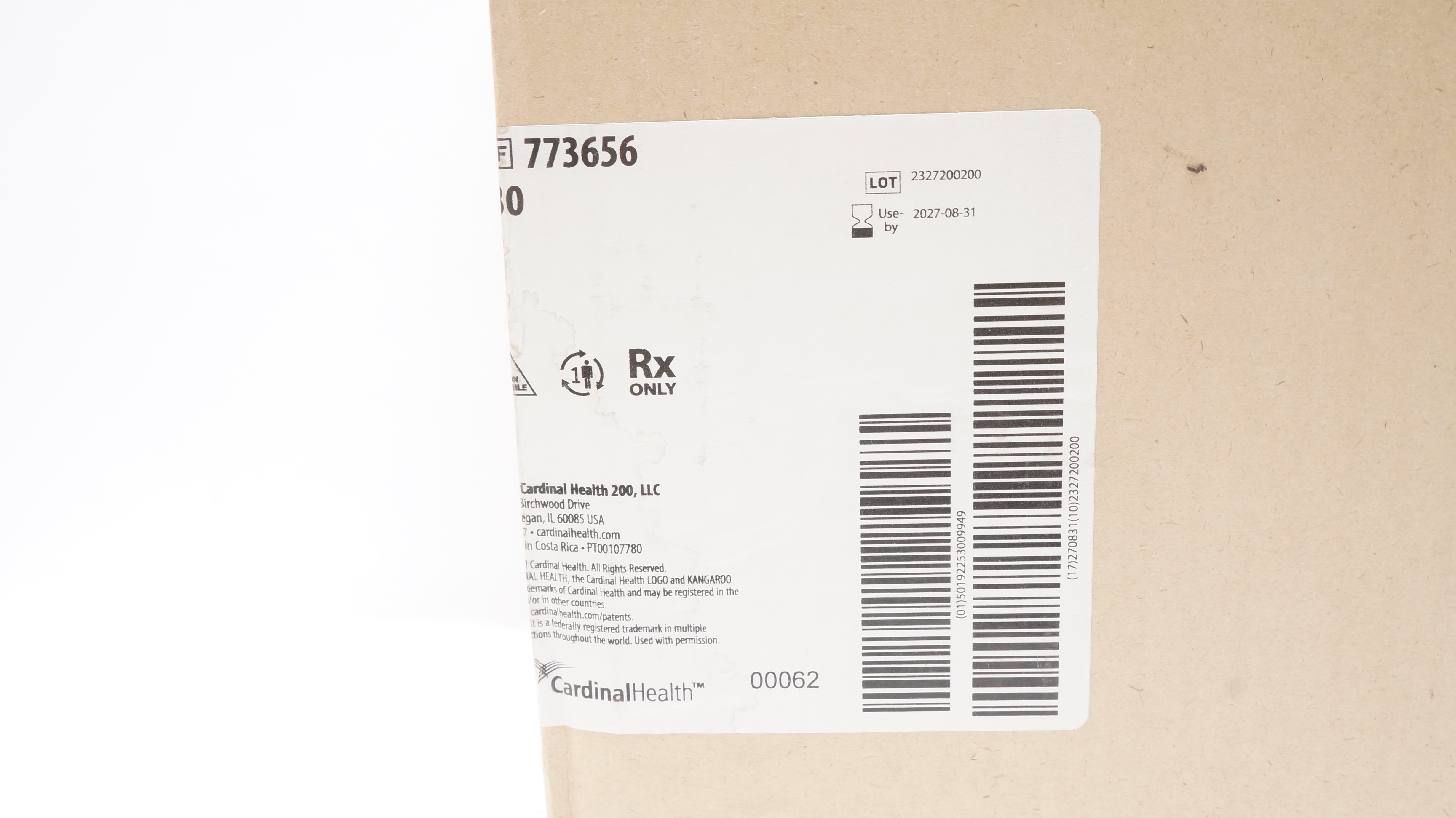 Cardinal Health 773656 Kangaroo ePump Set Anti-free Flow 1000mL - Case of 30