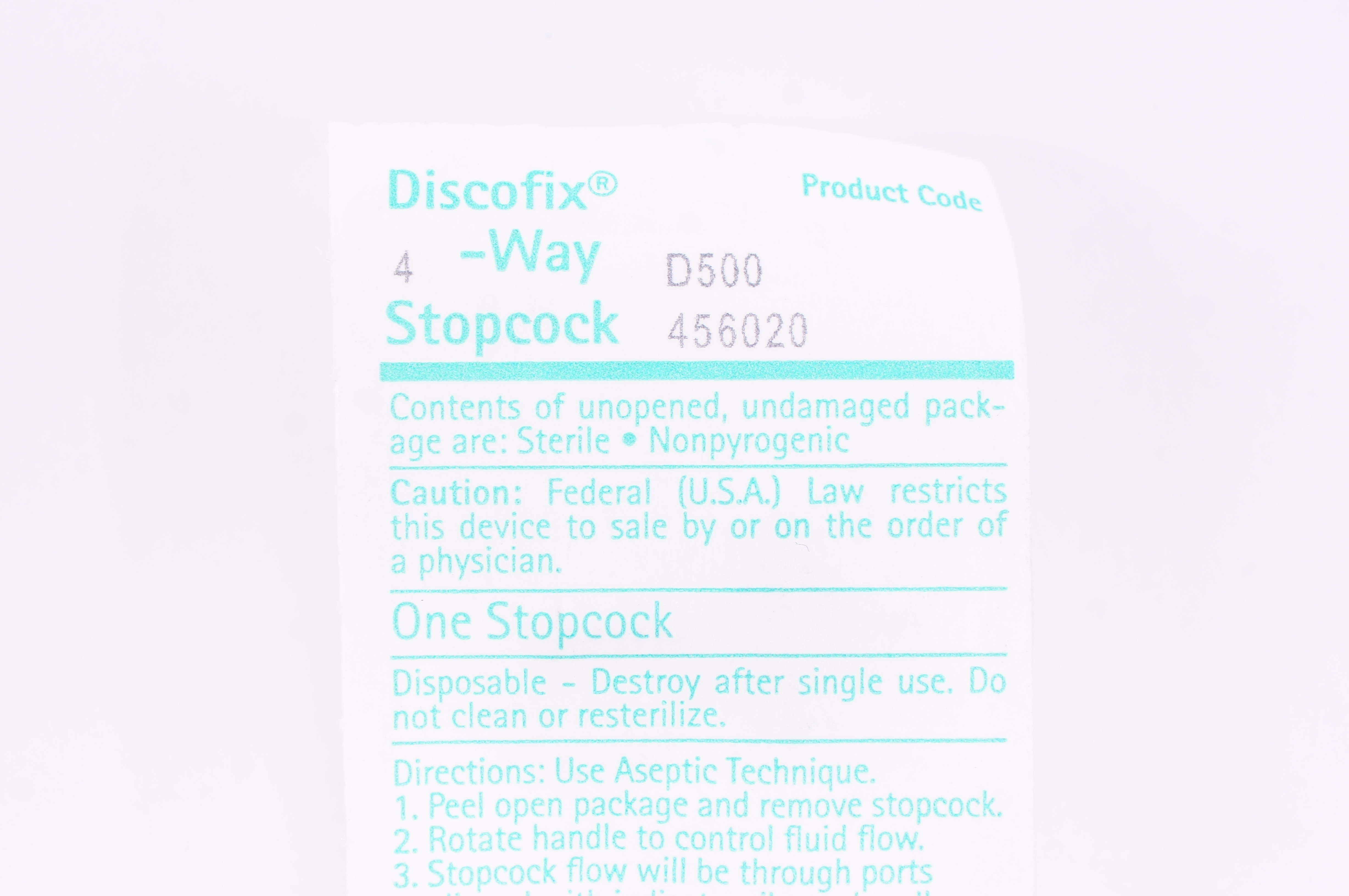 B.Braun Medical D500 Discofix 4-Way Stopcock
