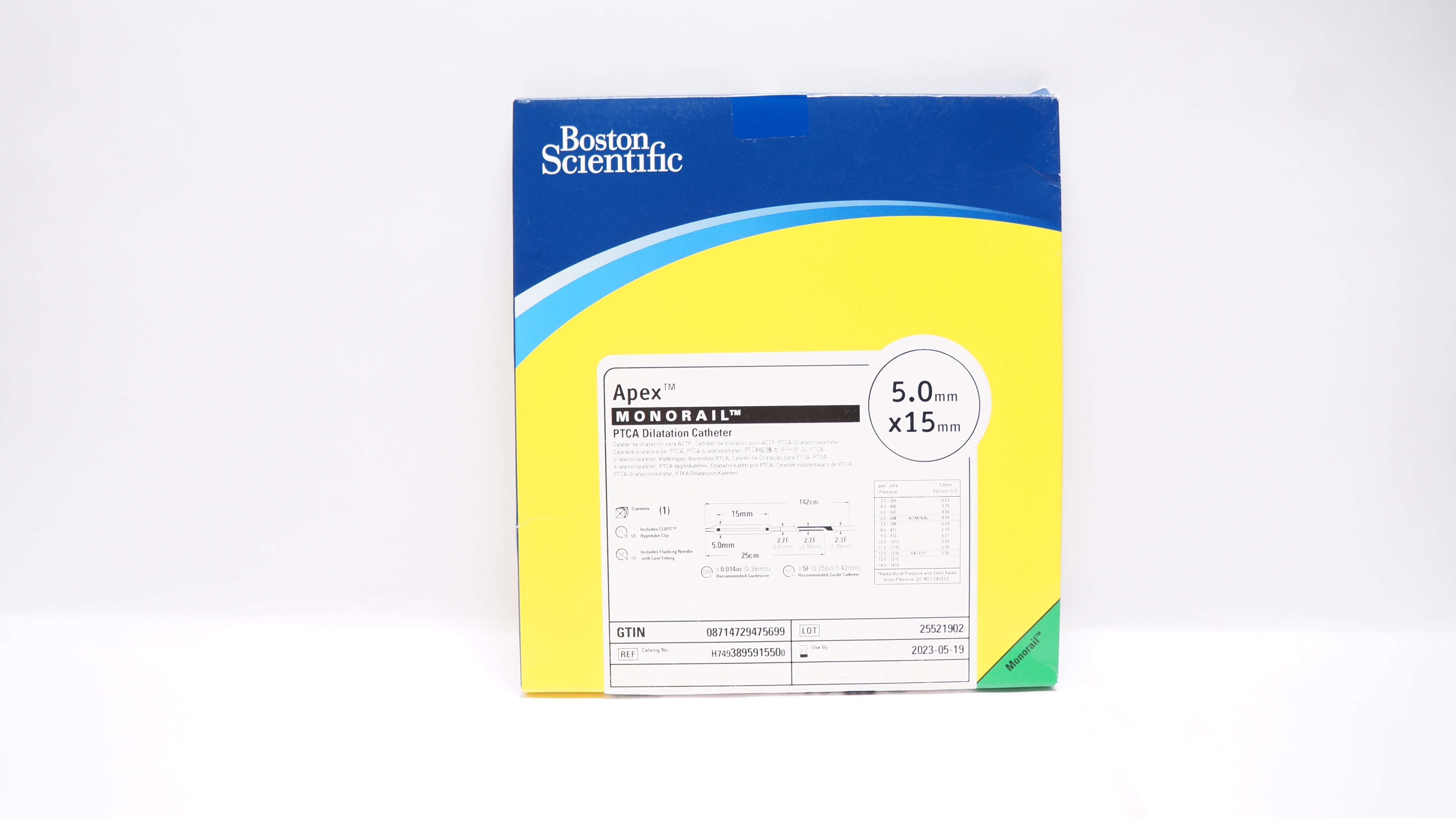 Boston Scientific H7493895915500 Apex PTCA Dilatation Cath. 5.0mm x 15mm (x)