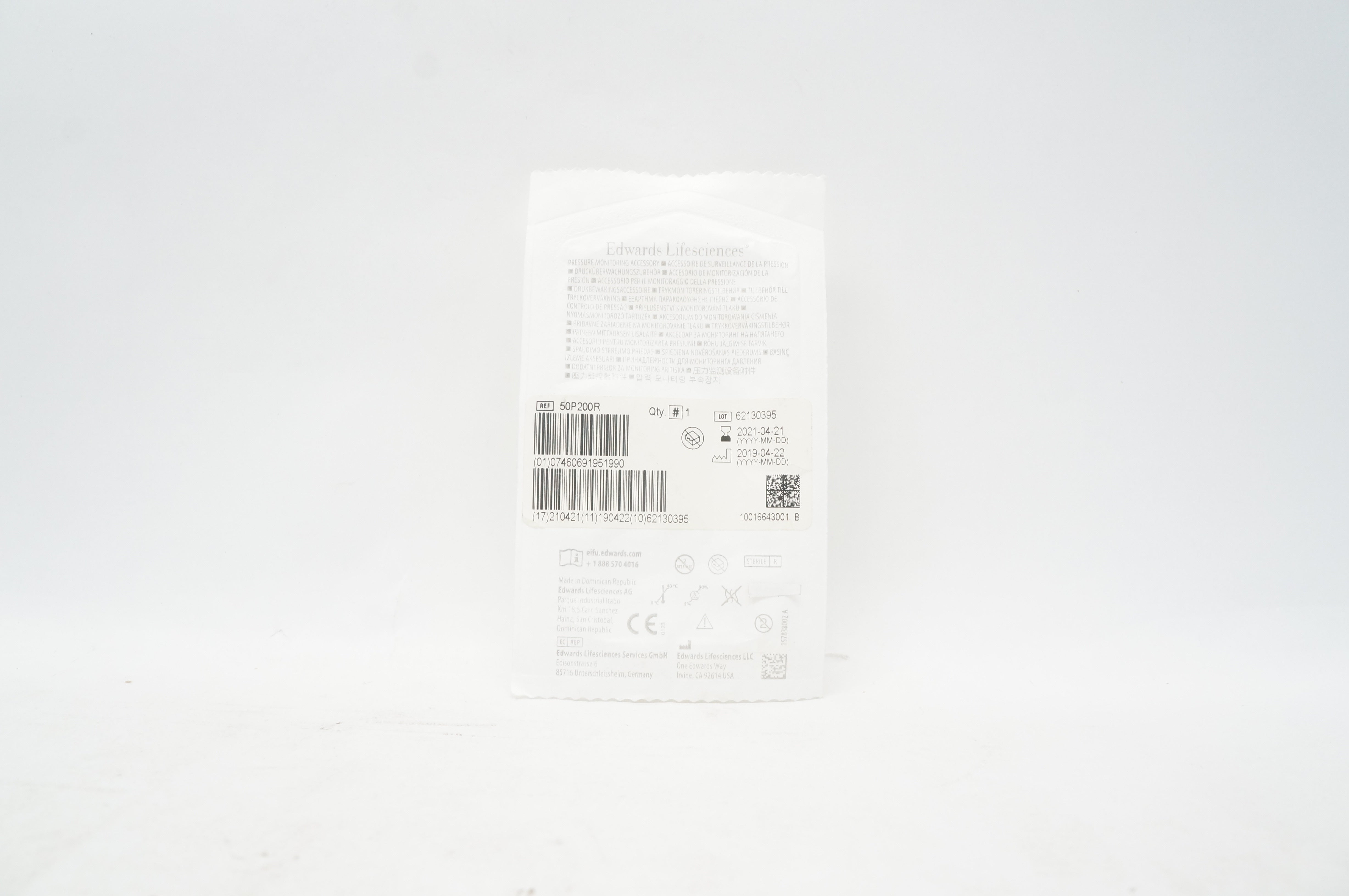 Edwards Lifesciences 50P200R Pressure Monitoring Accessory (x)