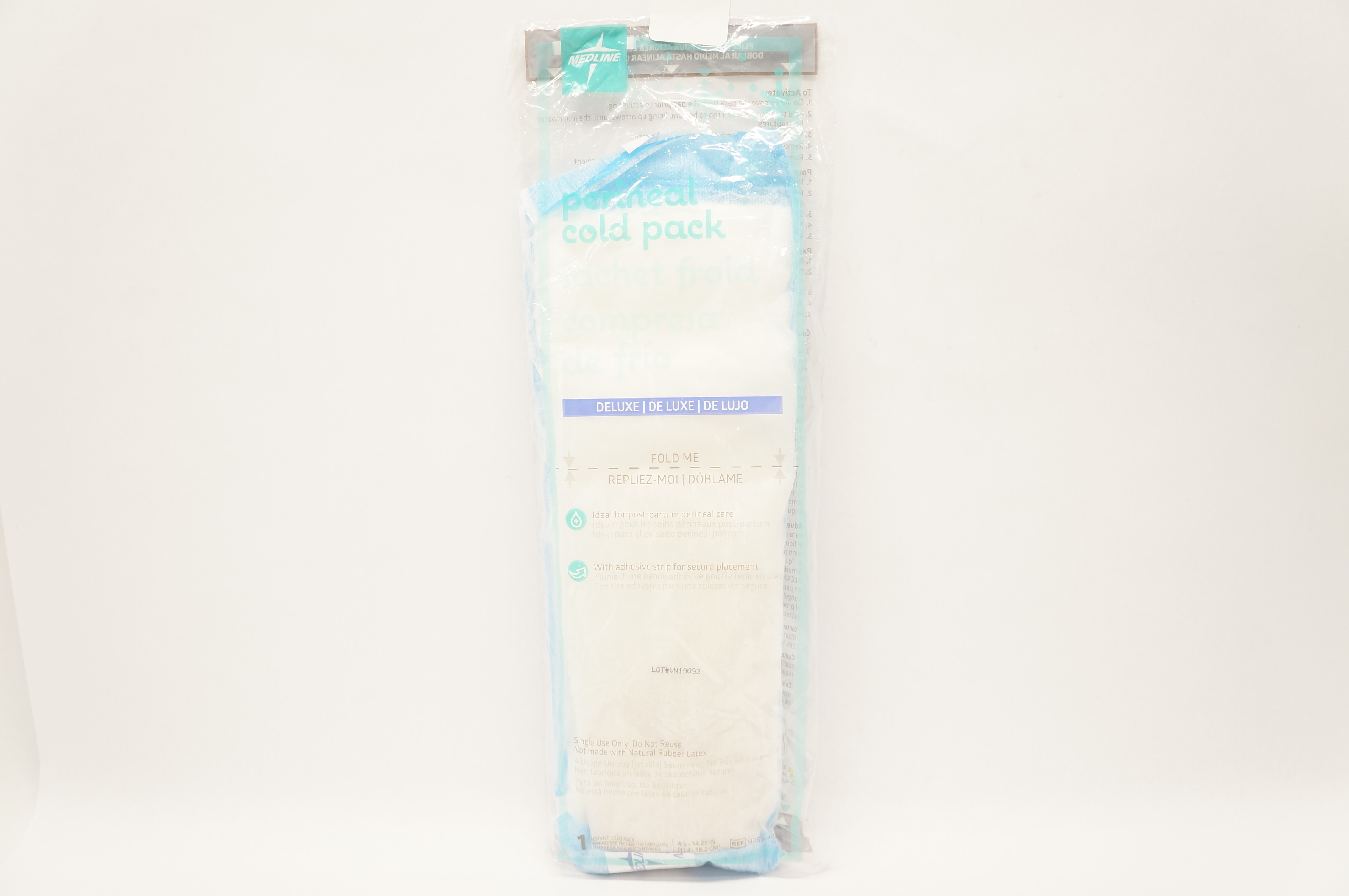 Medline MDS148055 Perineal Cold Pack Deluxe w/Adhesive Strip 4.5inch x 14.25inch