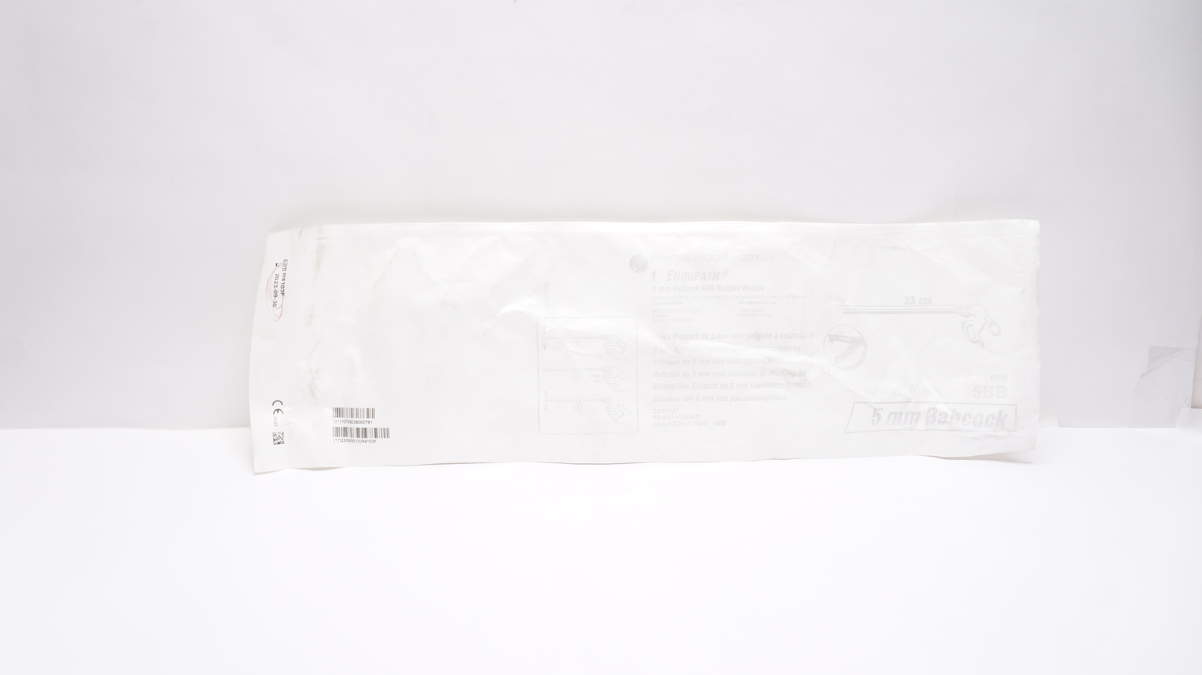 Ethicon 5BB 1 Endopath Babcock W/ Ratchet Handle 5mm x 33cm (x)