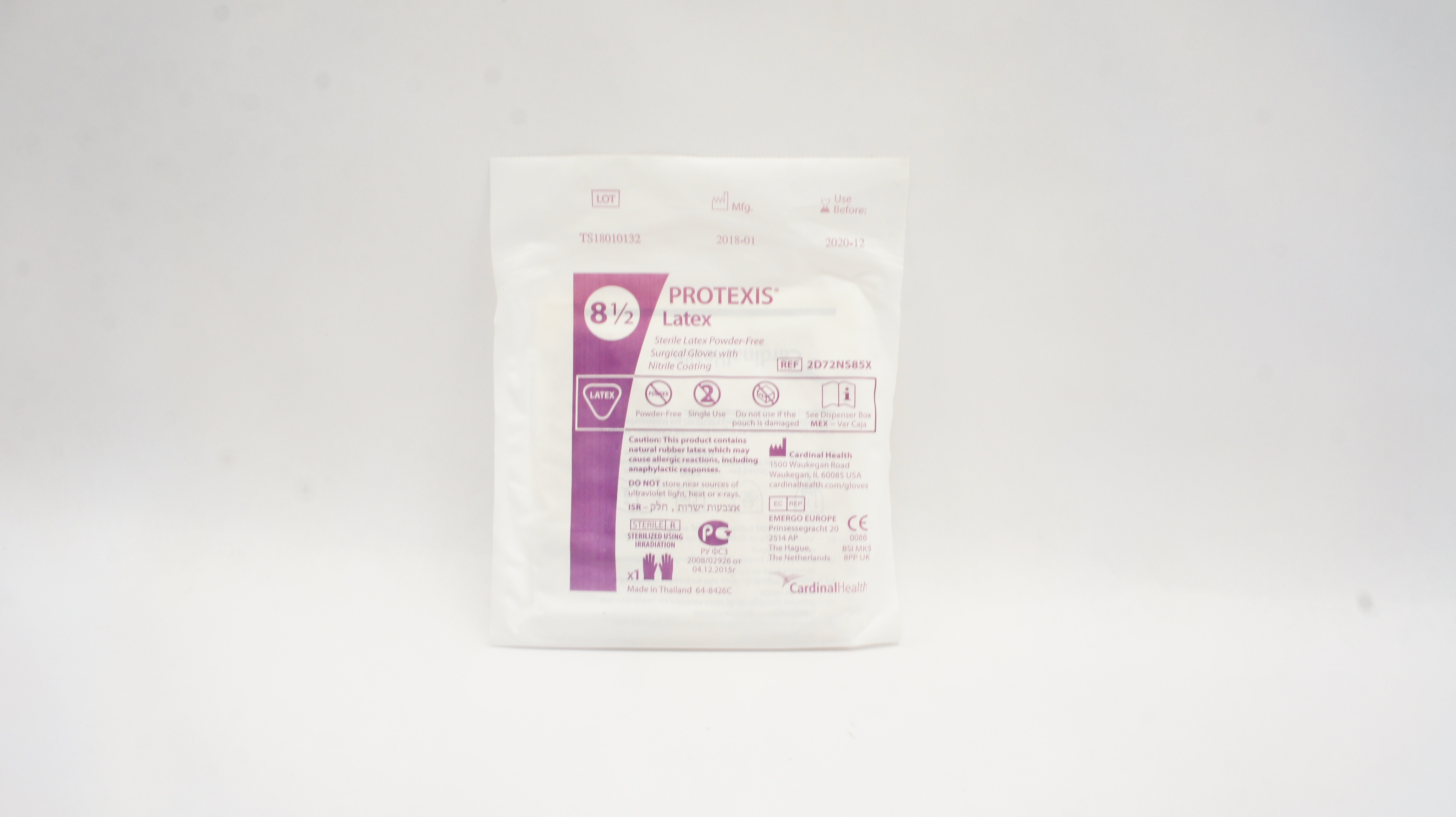 Cardinal Health 2D72NS85X Protexis Latex Powder-Free Surgical Gloves, 8-1/2 (x)