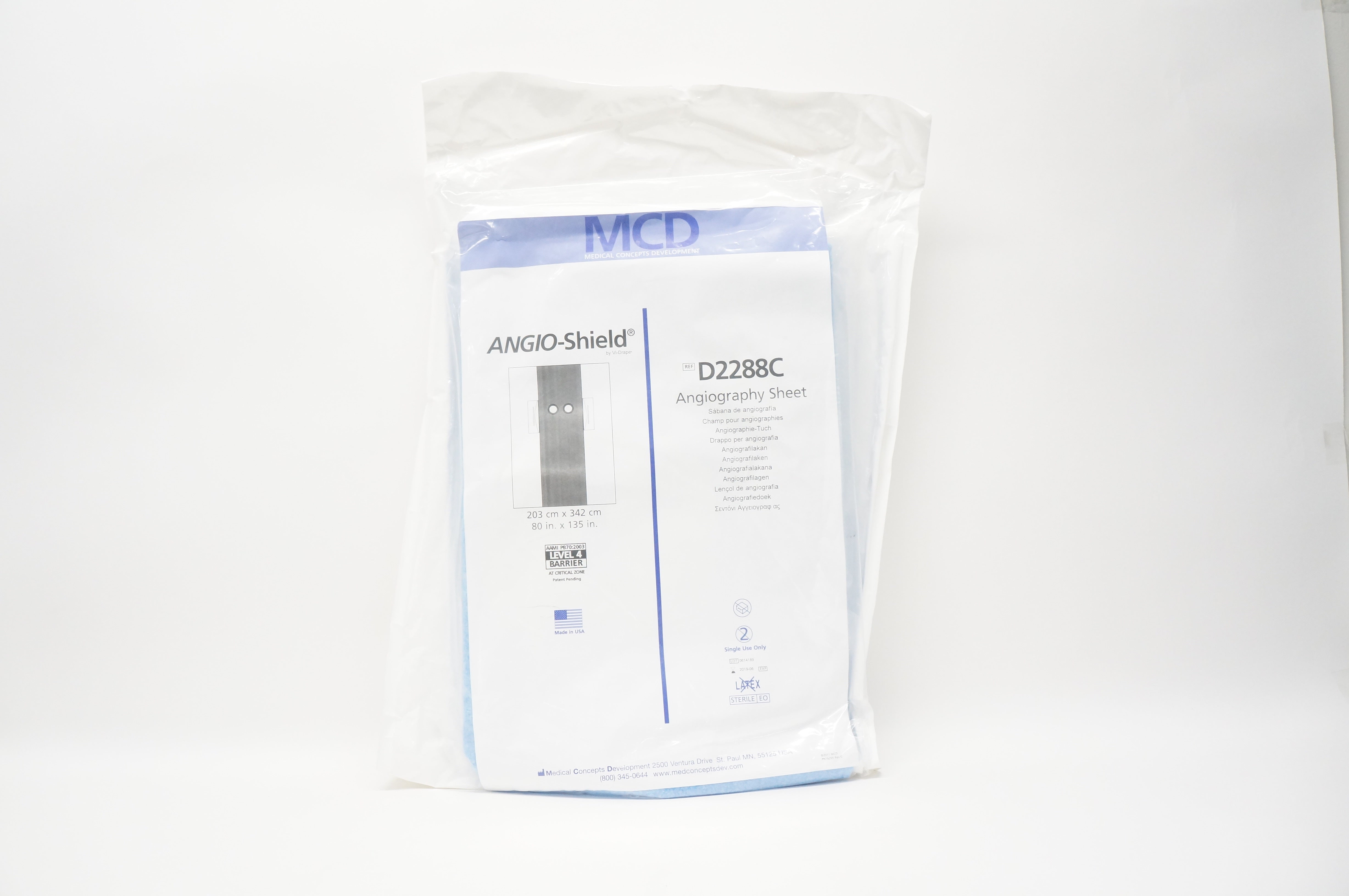 Medical Concepts Development D2288C Angio-Shield Angiography Sheet 80 x 135in(x)