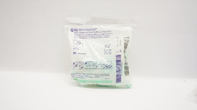 BD 365985 Microtainer PST Tubes with Lithium Heparin - Pack of 50