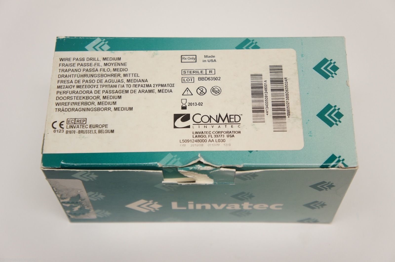5091248 ConMed Wire Pass Drill Medium 1.5 x 19mm (x) Box of 5