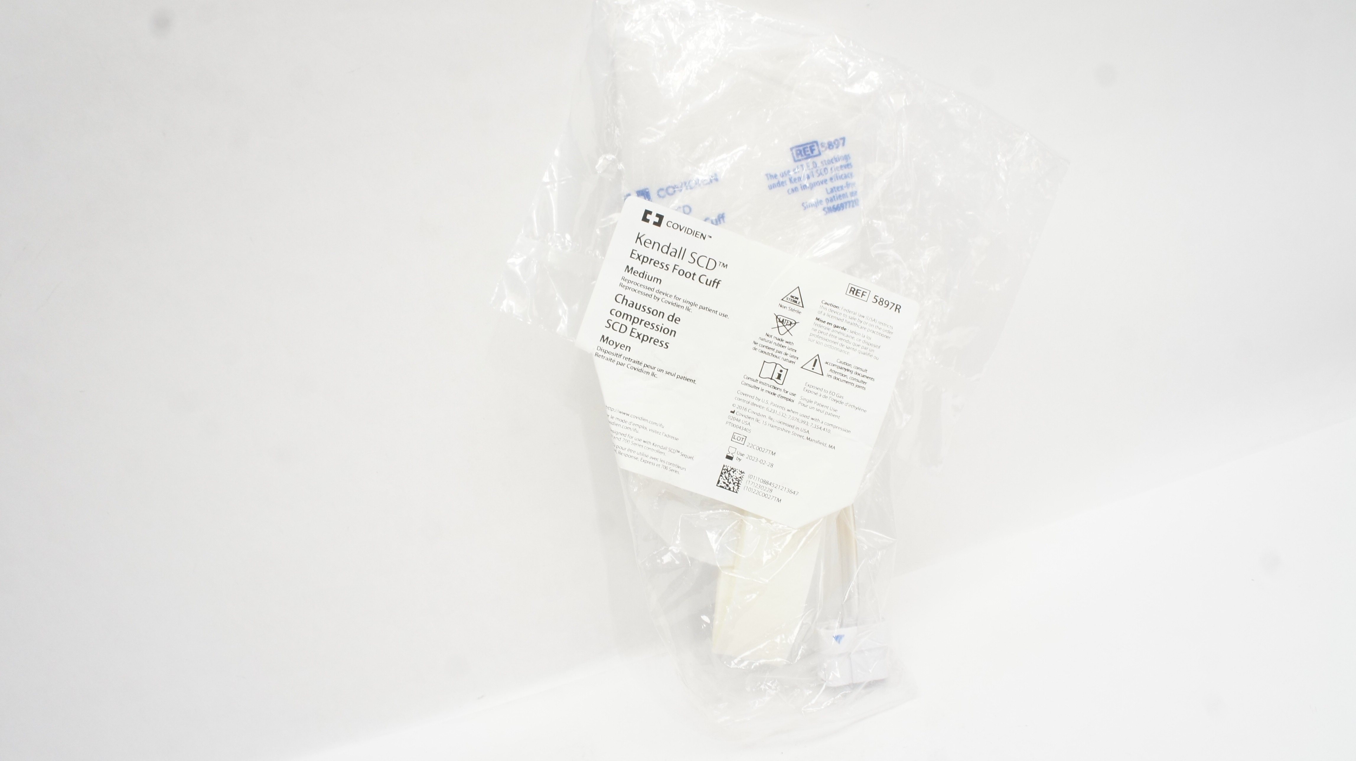 Covidien 5897R Kendall SCD Express Foot Cuff, Medium (x)