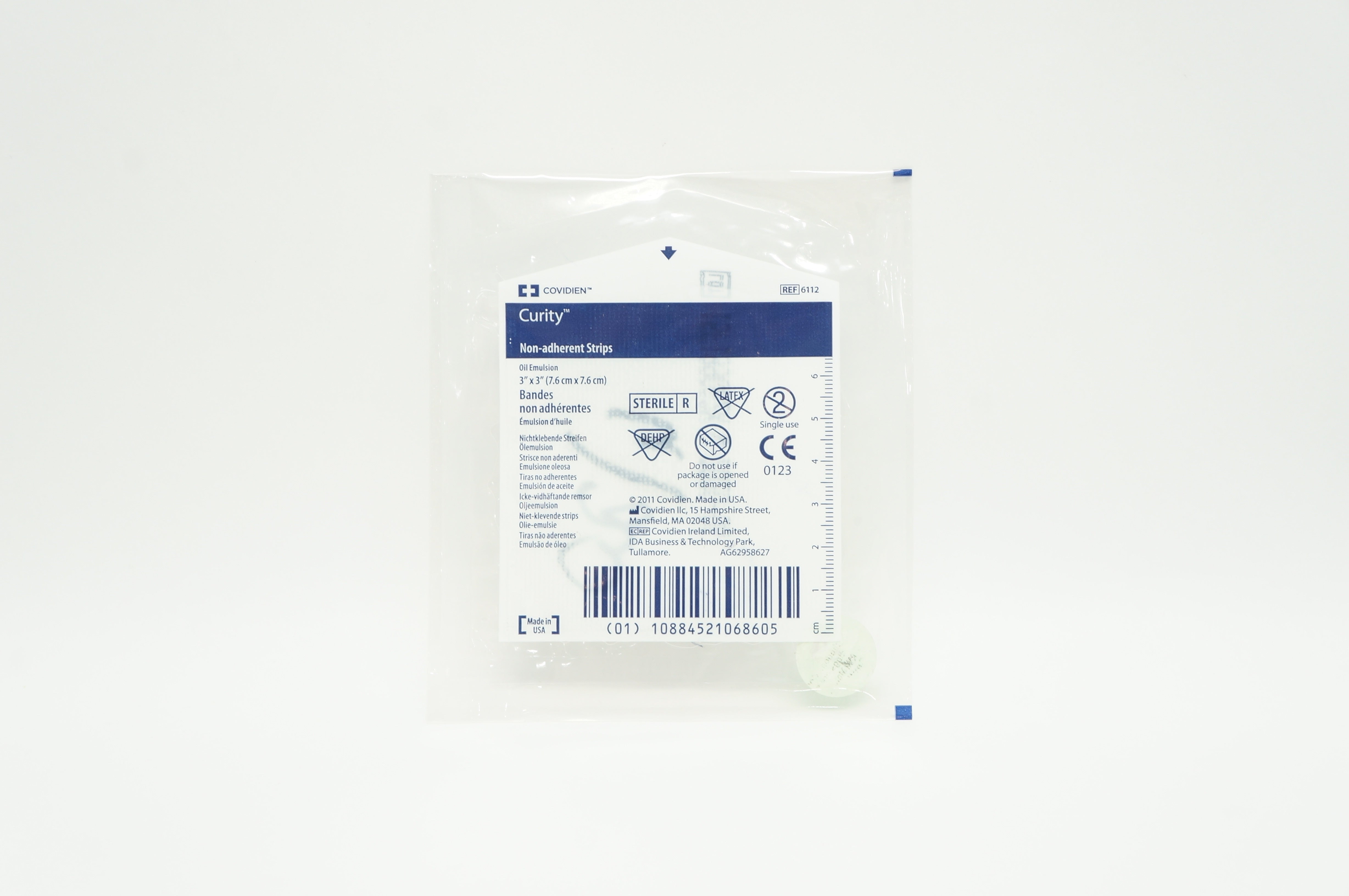 Covidien 6112 Curity Non-adherent Strips 3inch x 3inch (x)