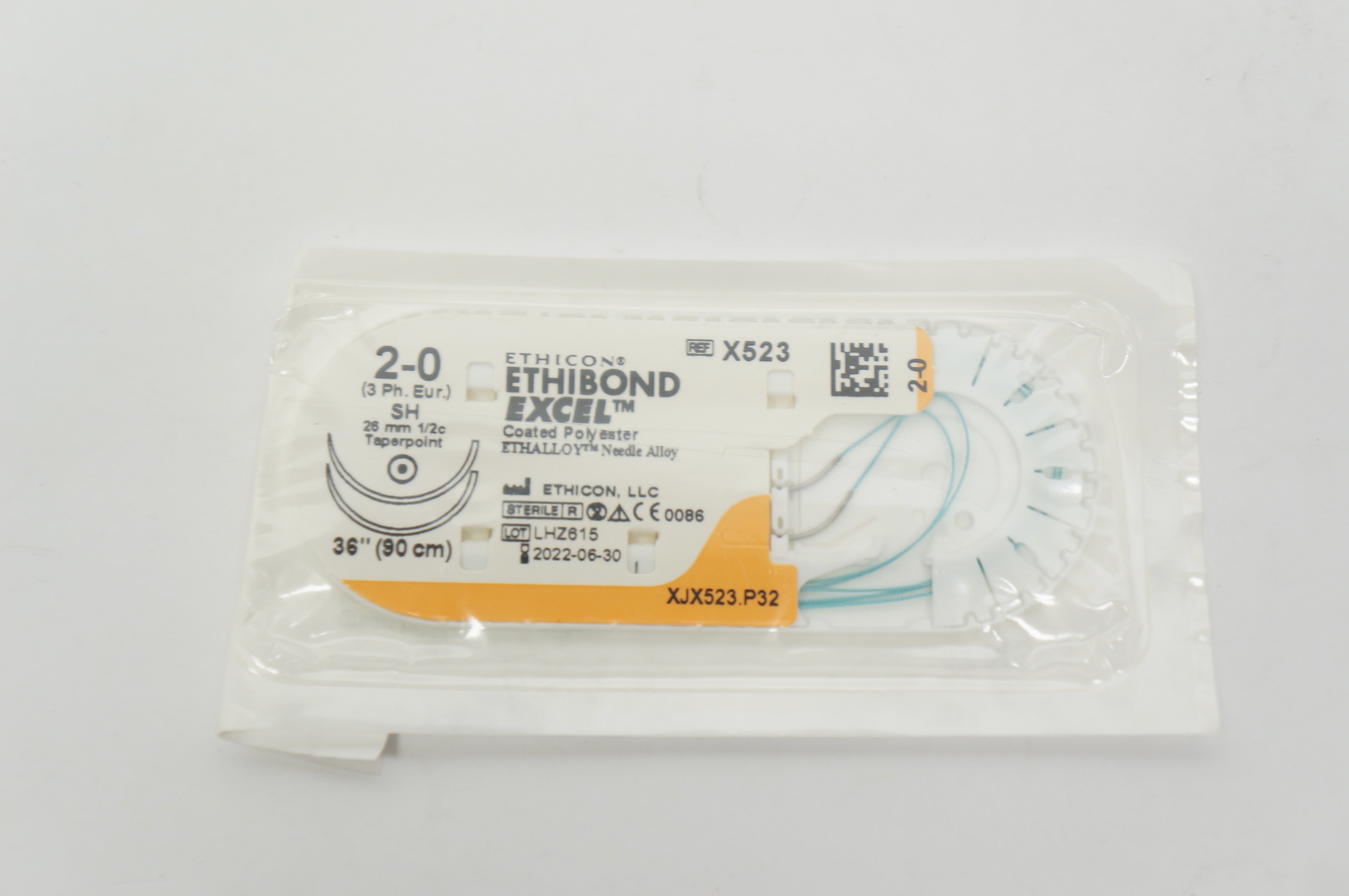Ethicon X523 20 Ethibond Excel Surgical Stre SH 26mm 1/2c Taperpoint