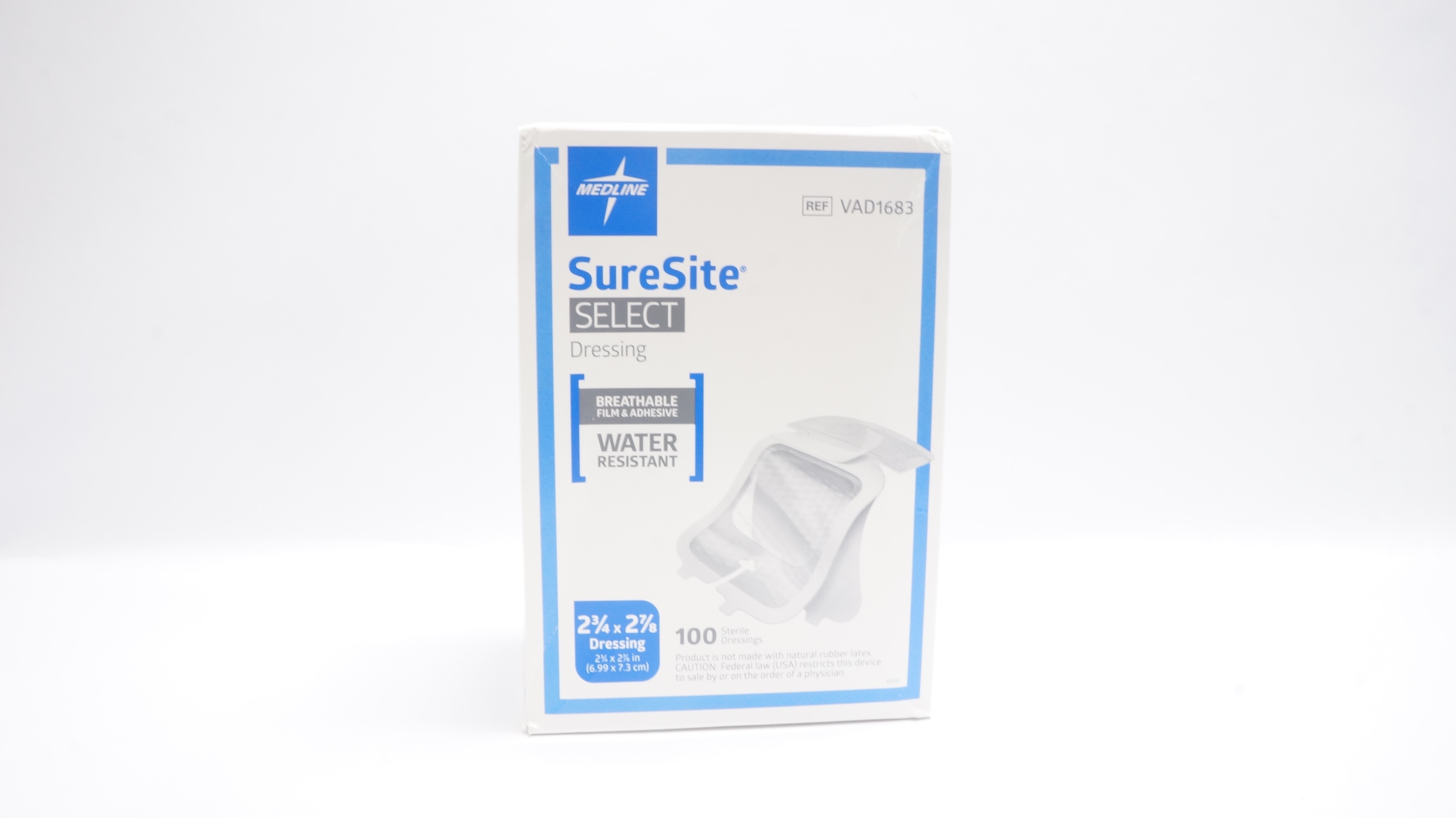 Medline VAD1683 SureSite Select Dressing 2 3/4 x 2 7/8 - Box of 100
