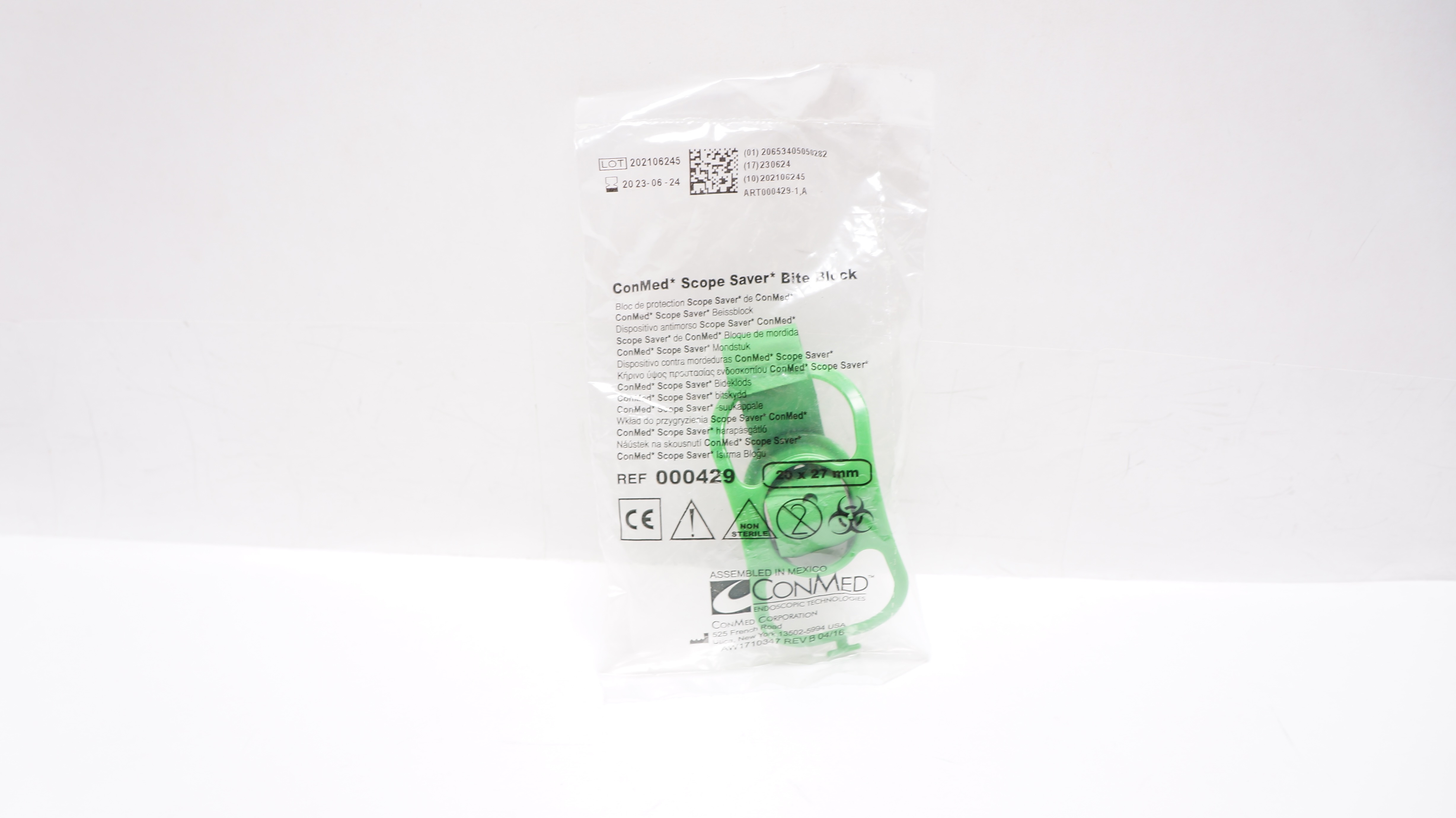 ConMed 000429 Adult Scope Saver Bite Block 20 x 27mm (x)
