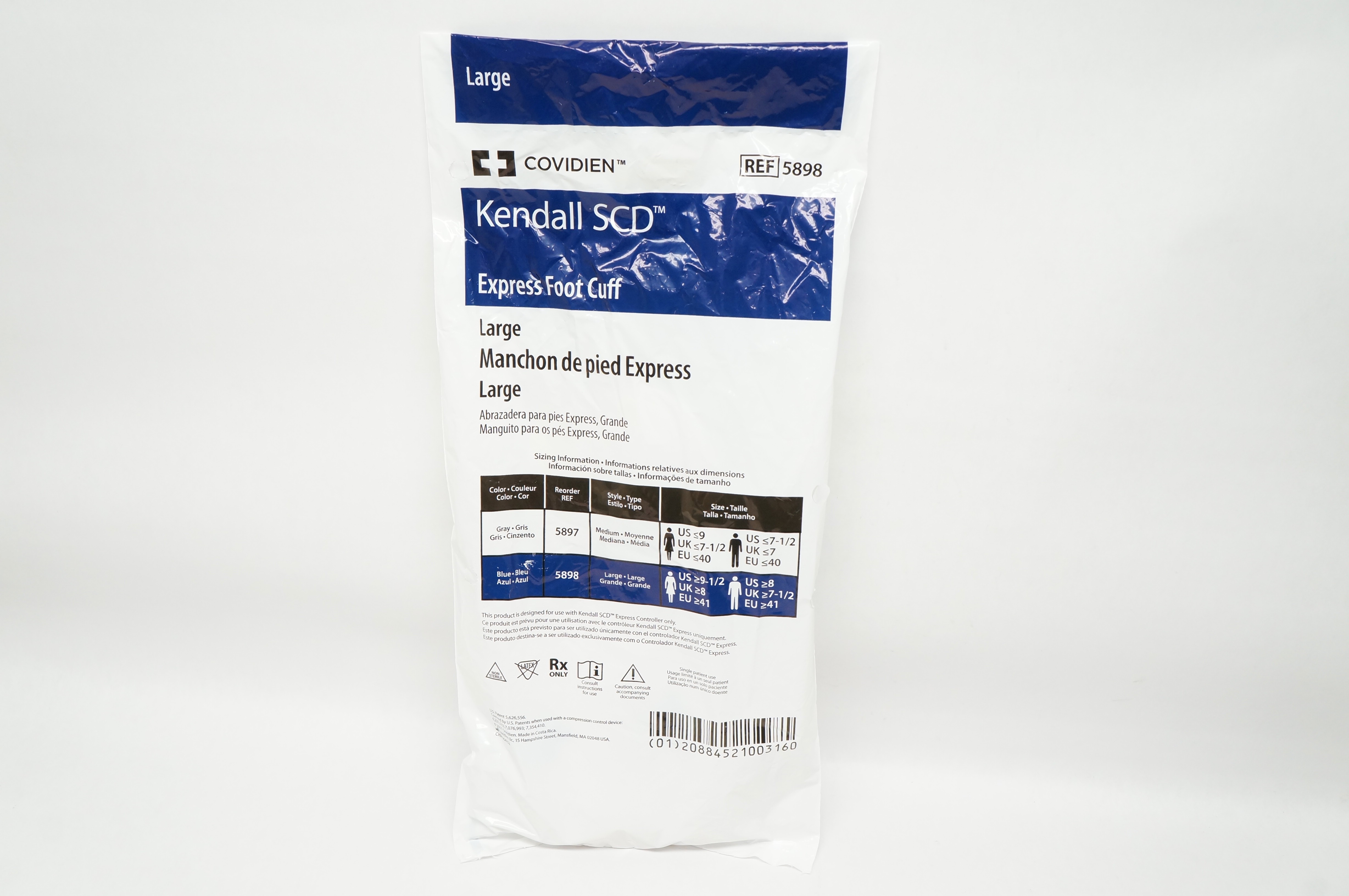 Covidien 5898 Kendall SCD Express Foot Cuff Large