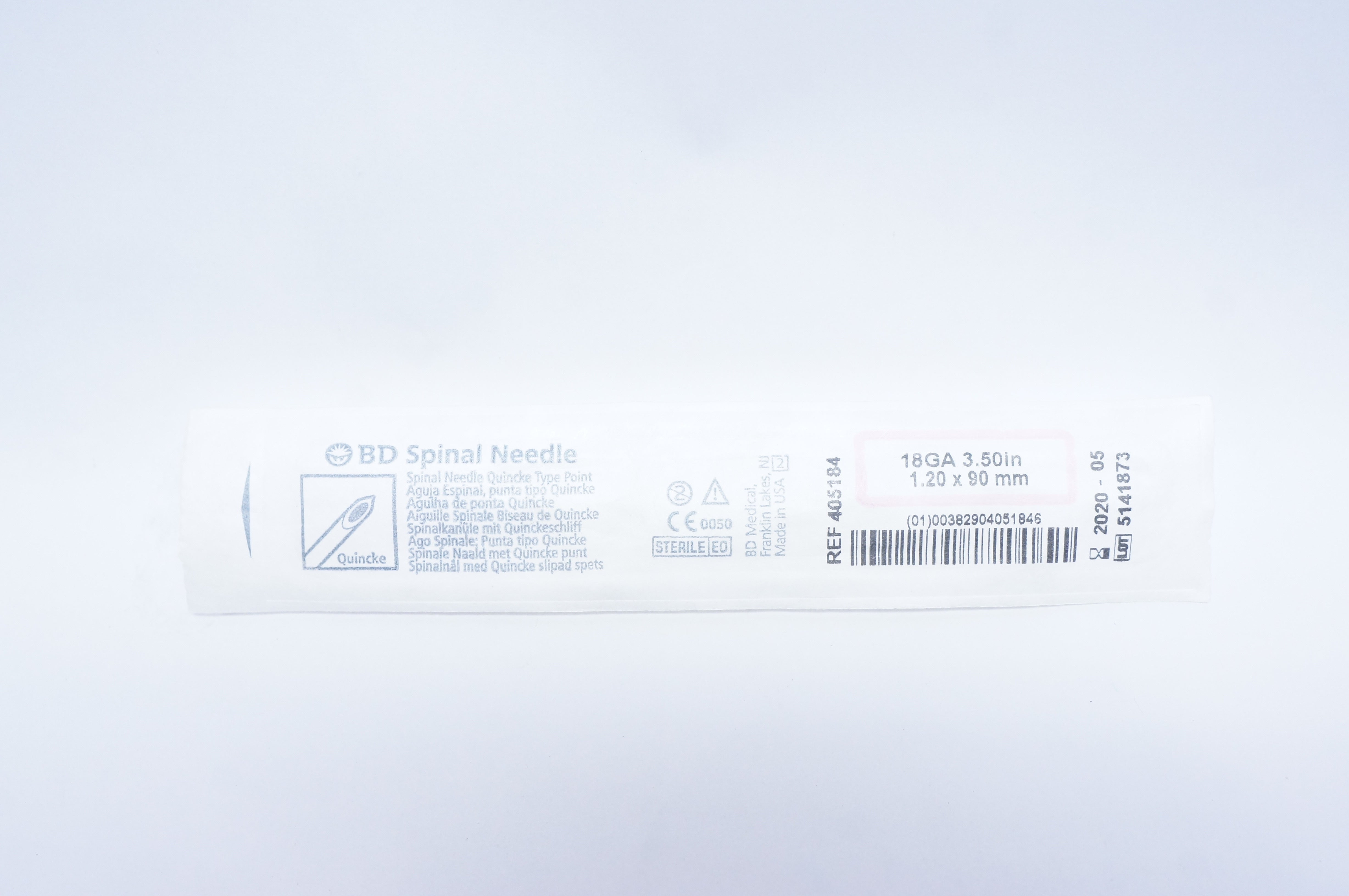 BD 405184 Spinal Ndle 18Ga x 3.50inch (x)