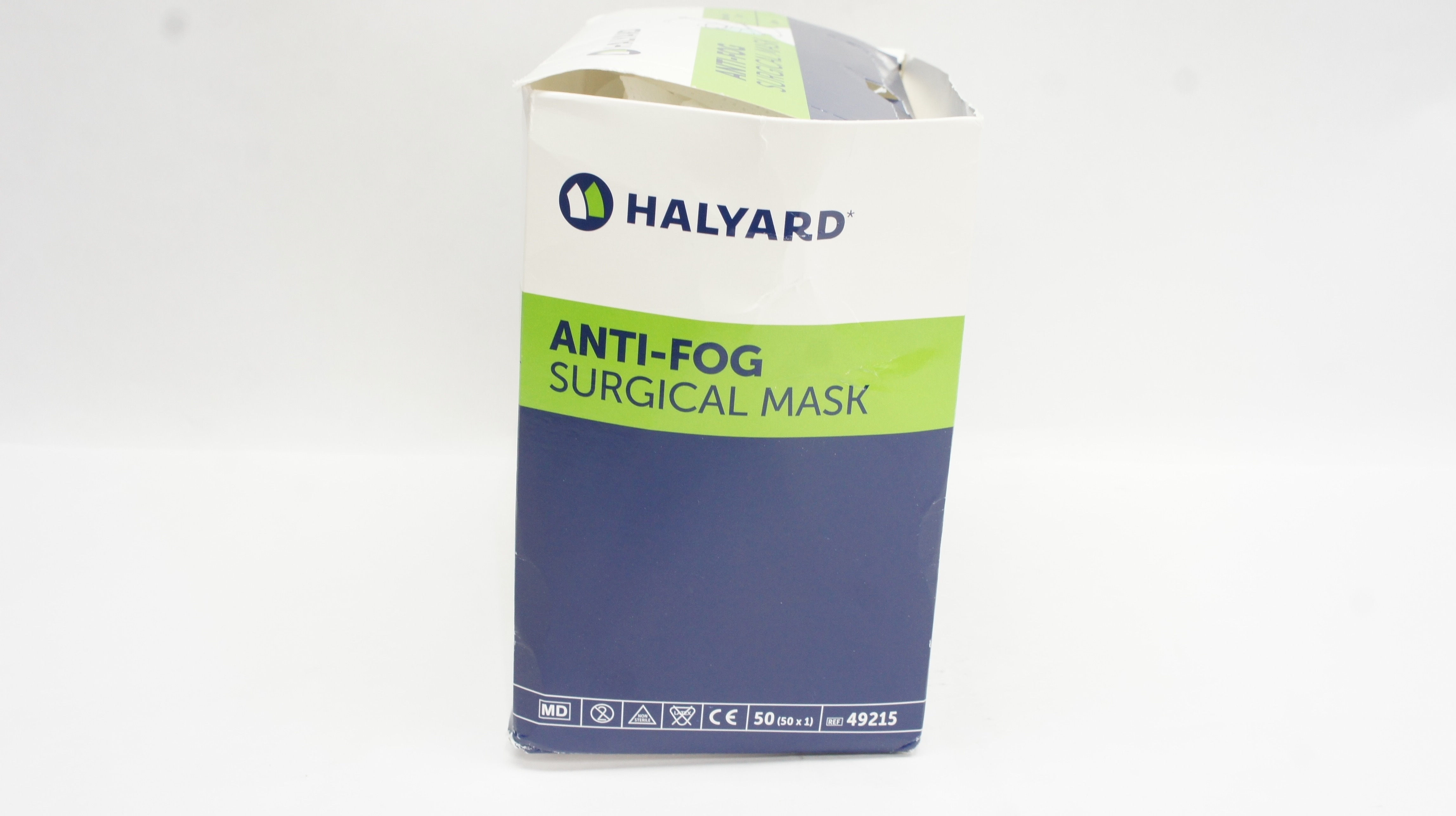 Halyard 49215 Anti-Fog Surgical Mask Derma-Touch Tape, Green - Box of 50