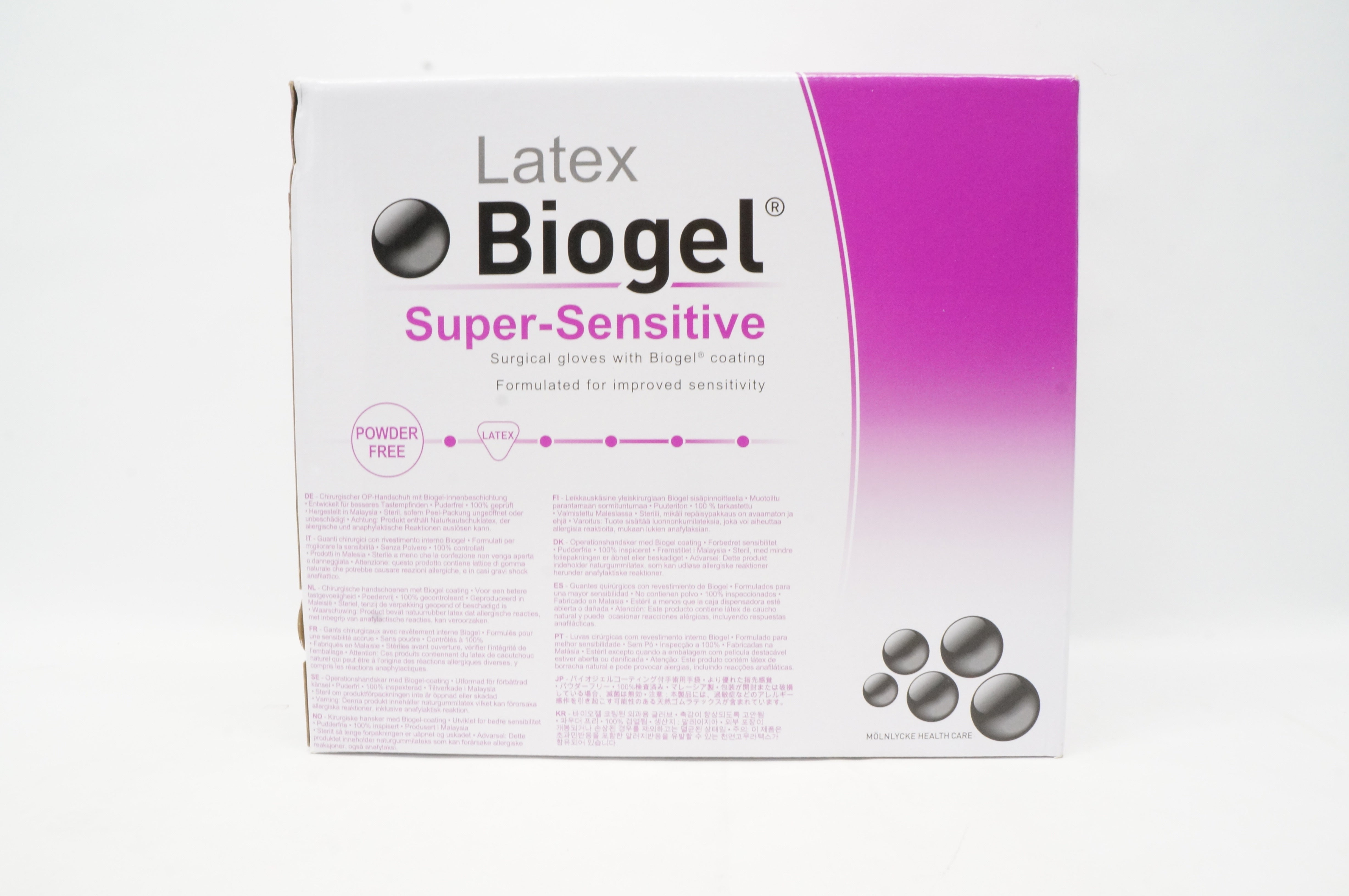 Molnlycke Health Care 82575-01 Biogel Super-Sensitive, Gloves 7-1/2 - Box of 50