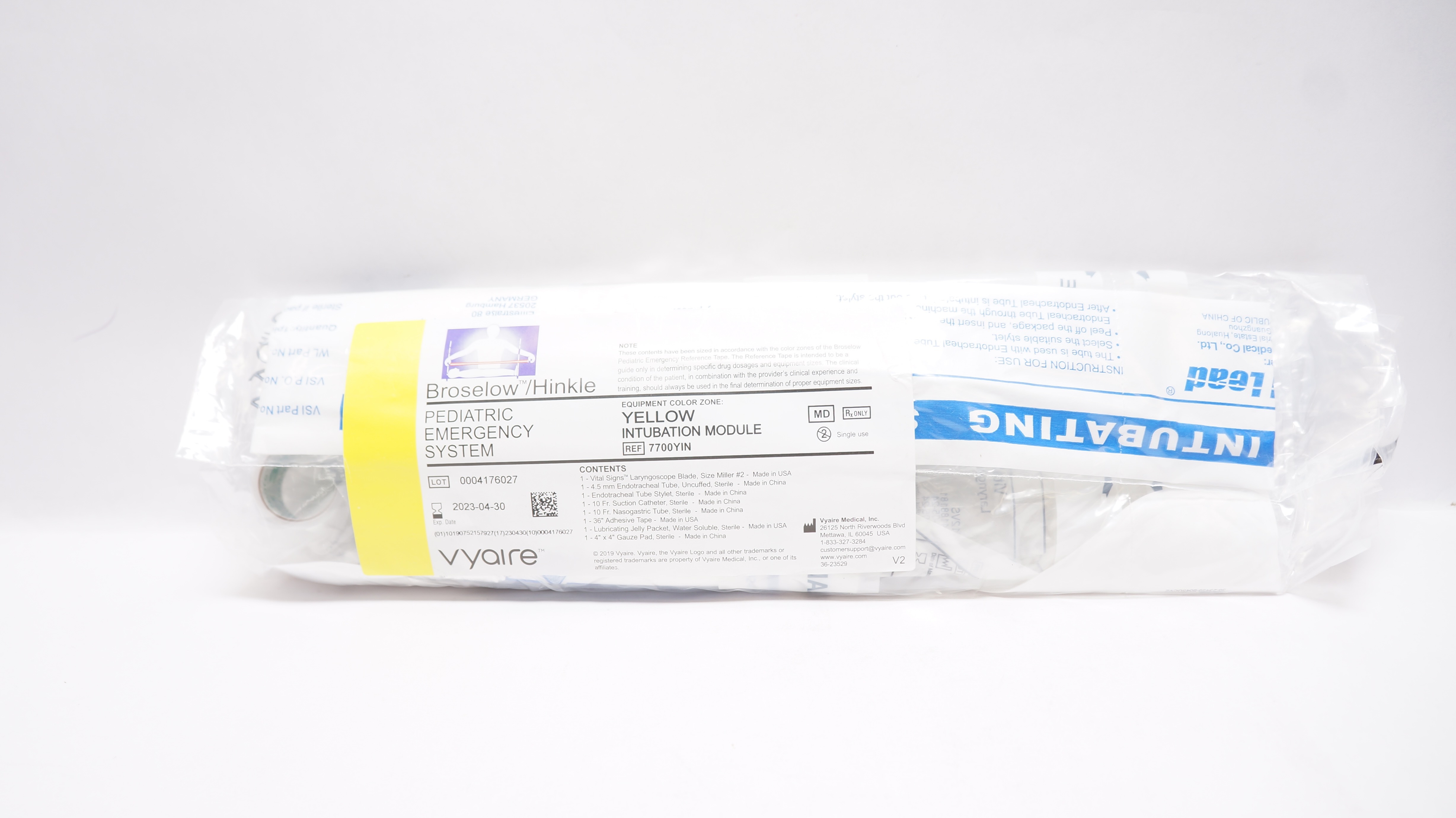 Viyare 7700YIN Broselow/Hinkle Pediatric Emergency System Intubation ...