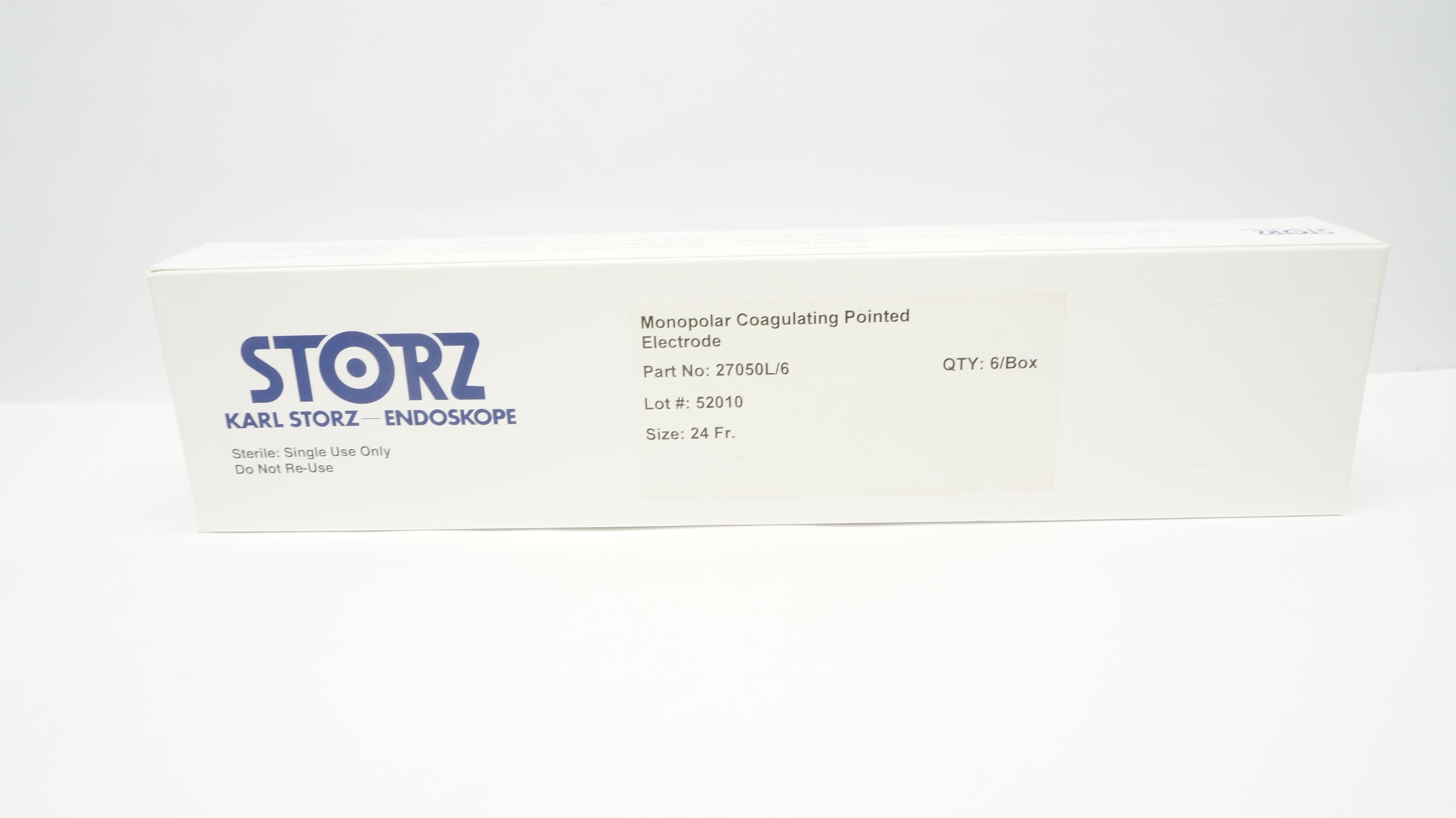 Karl Storz 27050L/6 Monopolar Coagulating Pointed Electrode 24Fr - Box of 6