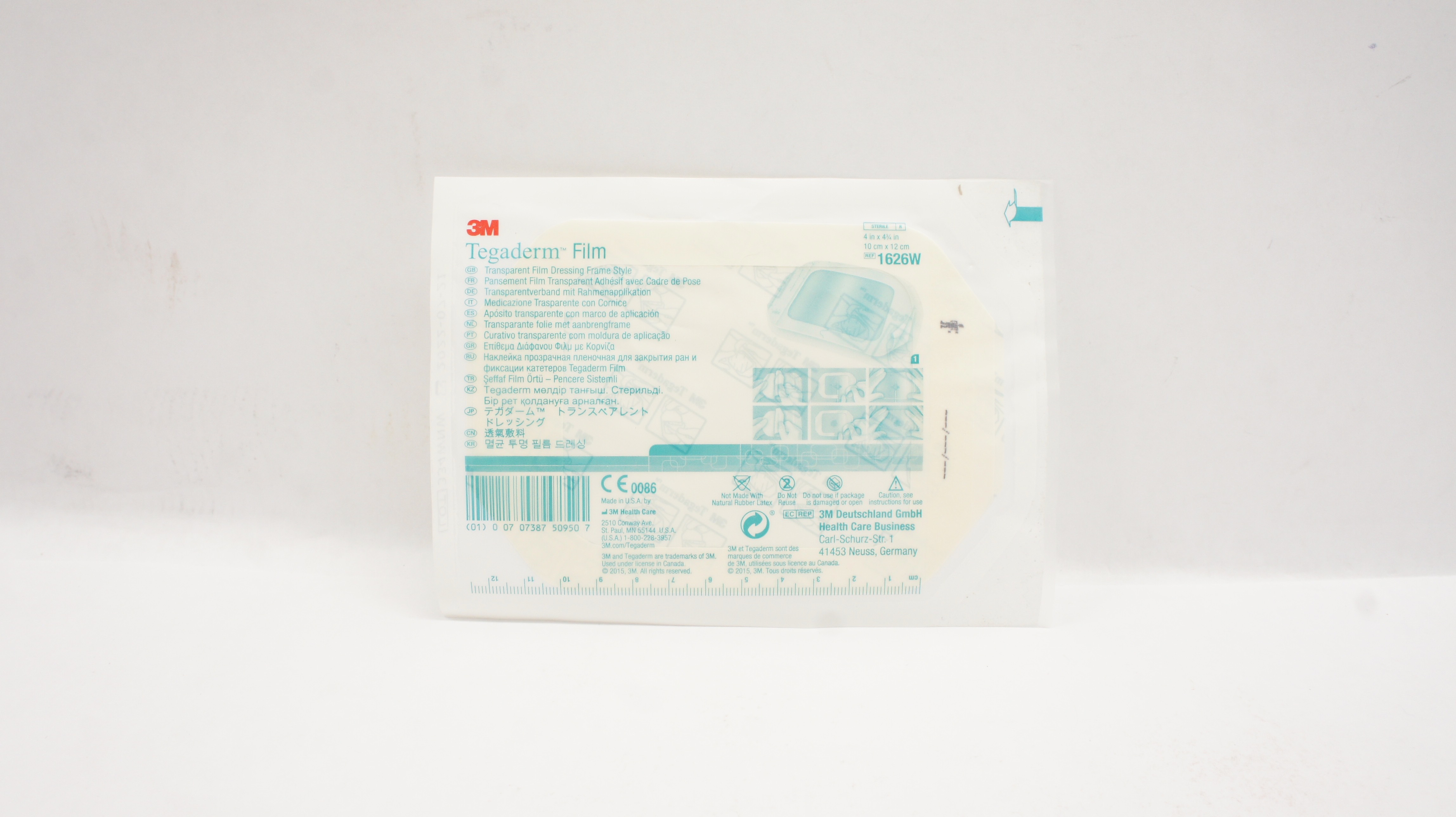 3M 1626W Tegaderm Transparent Film Dressing Frame Style 4inch x 4-3/4inch (x)