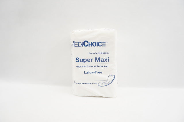 MediChoice 32170B0310SL Super 4'n4 Channel  Protection Maxi Pads - Pack of 24