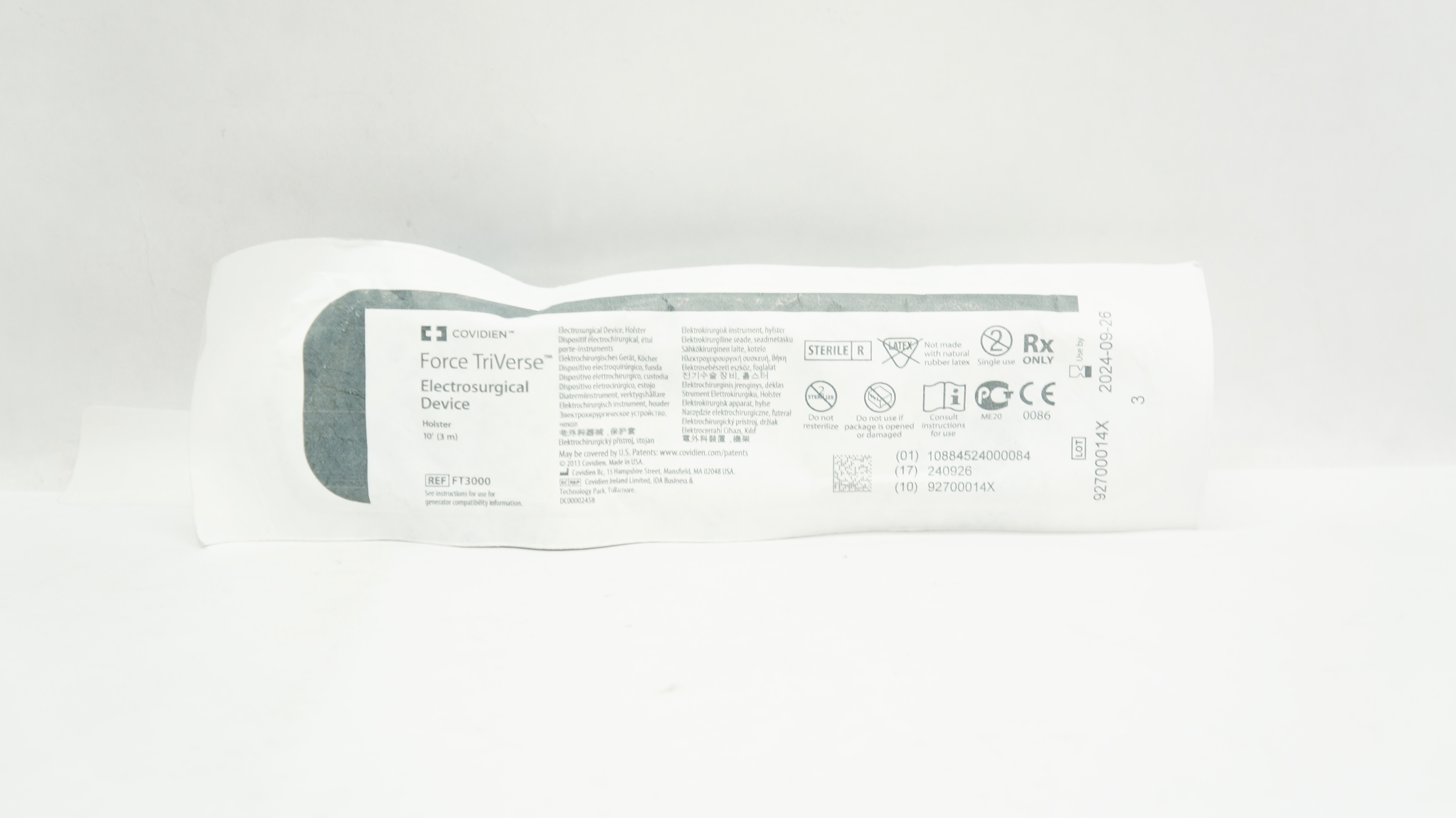 Covidien FT3000 Force TriVerse Electrosurgical Device Holster 10Fr