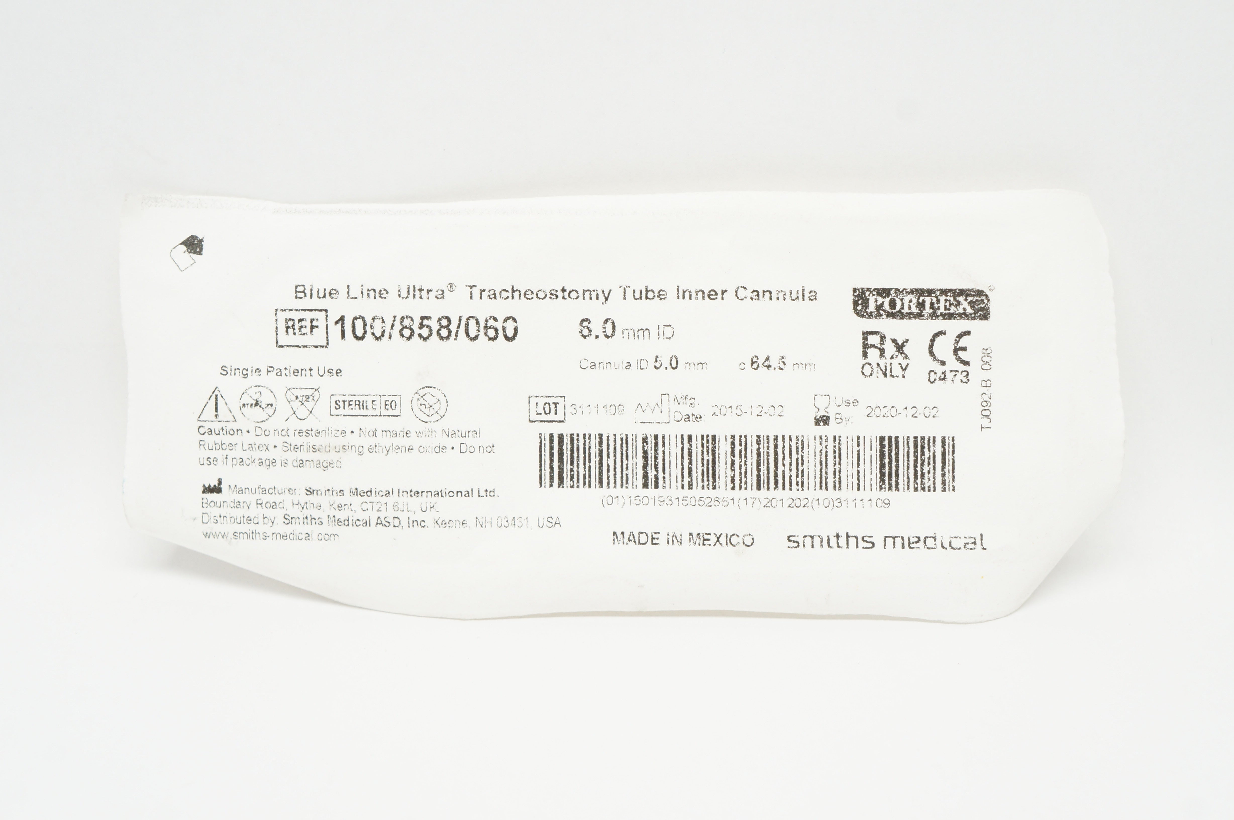 Smiths Medical 100/858/060 Tracheostomy Tube Inner Cannula 6.0 x 5.0mm (x)