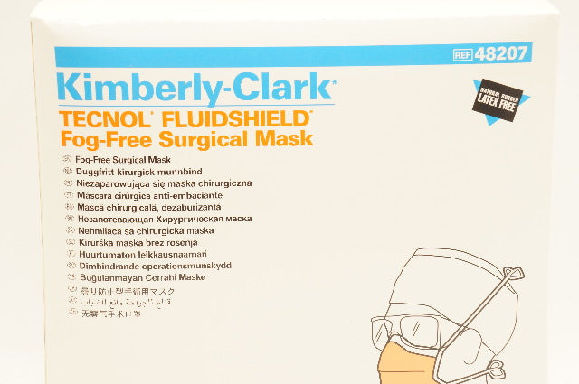 Kimberly-Clark 48207 Tecnol Fluidshield Fog-Free Surgical Mask - Box of 50