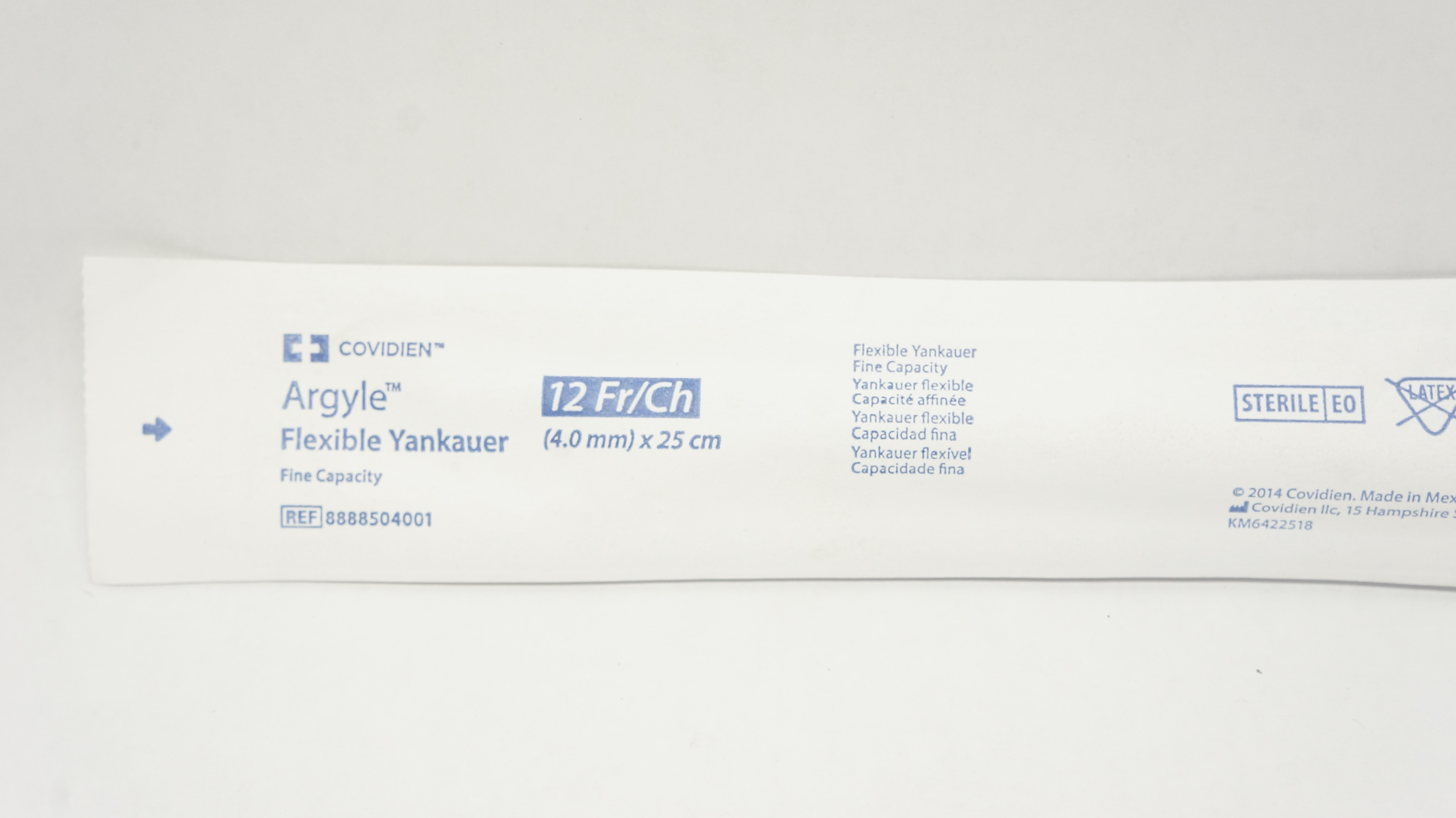 Covidien 8888504001 Argyle Flexible Yankauer Fine Capacity 12Fr/Ch