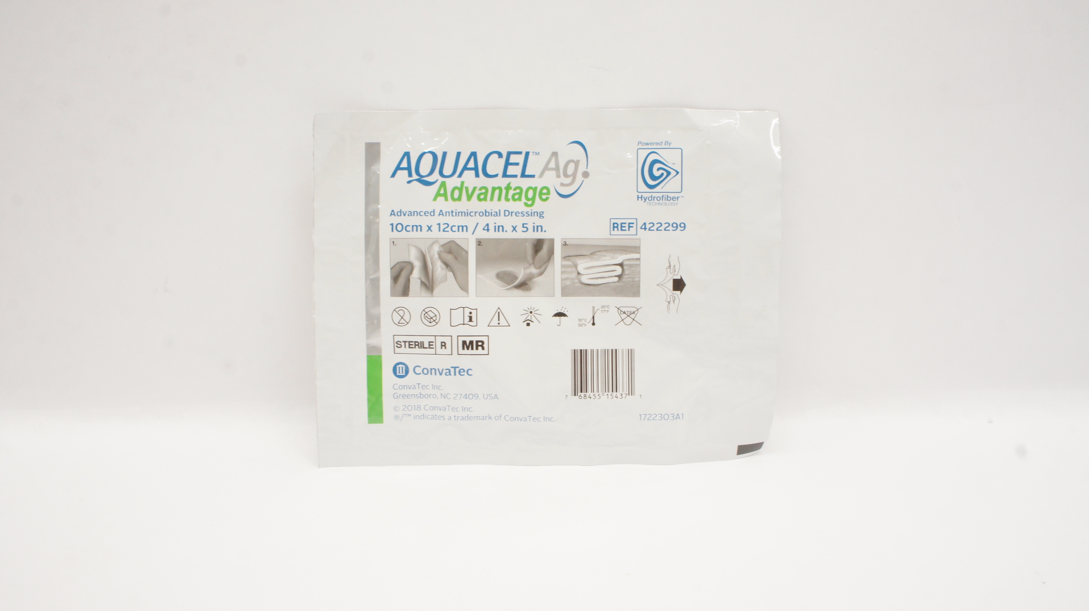 ConvaTec 422299 Aquacel Ag Advanced Antimicrobial Dressing 4inch x 5inch