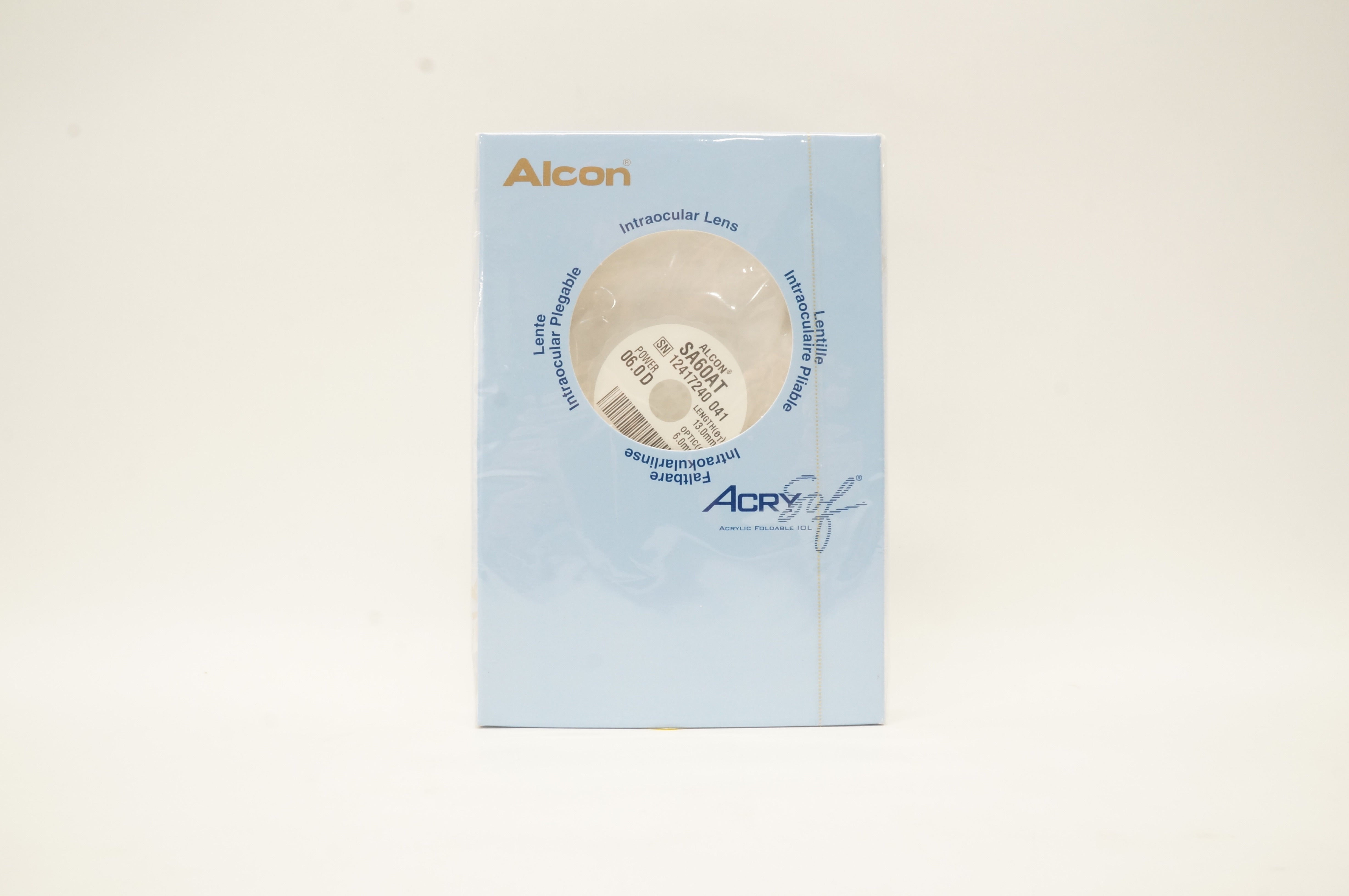 Alcon SA60AT AcrySof Acrylic Foldable IOL 06.0D, Length 13.0mm, Optic 6