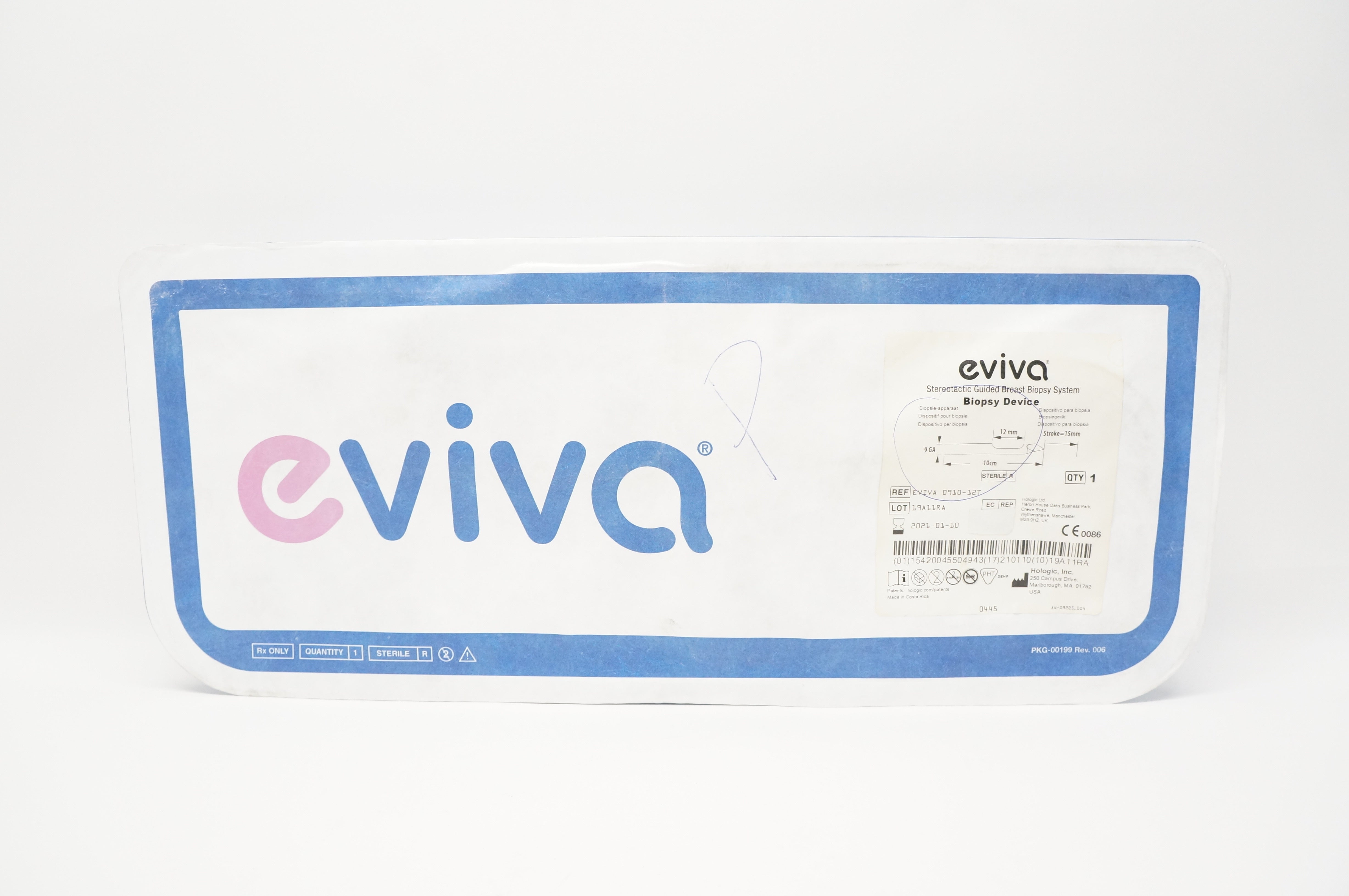 Hologic 0910-12T Eviva Biopsy Device 9GA x 10cm x 12mm (x)