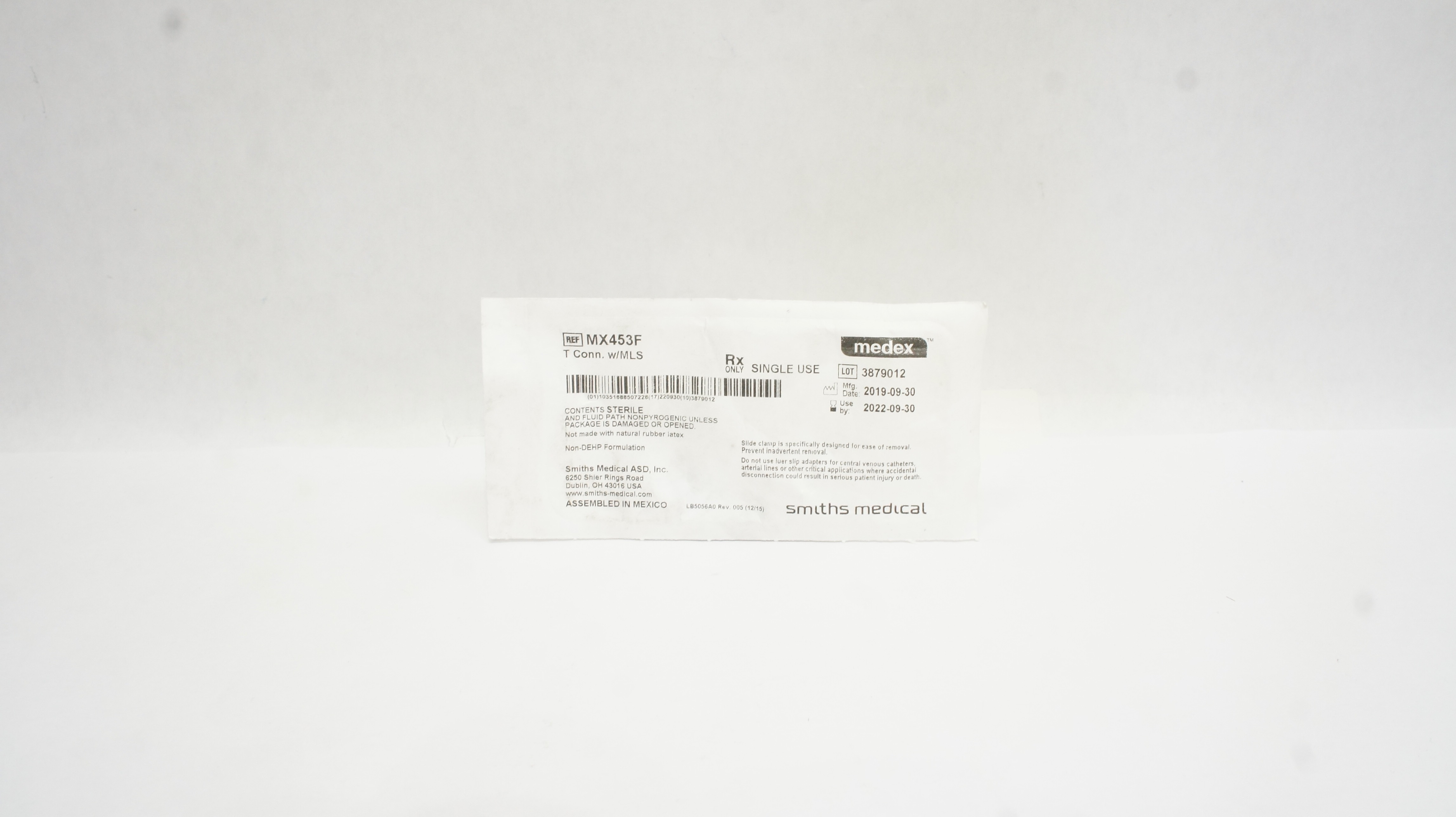 Smiths Medical MX453F Medex T Conn. w/Mls (x)