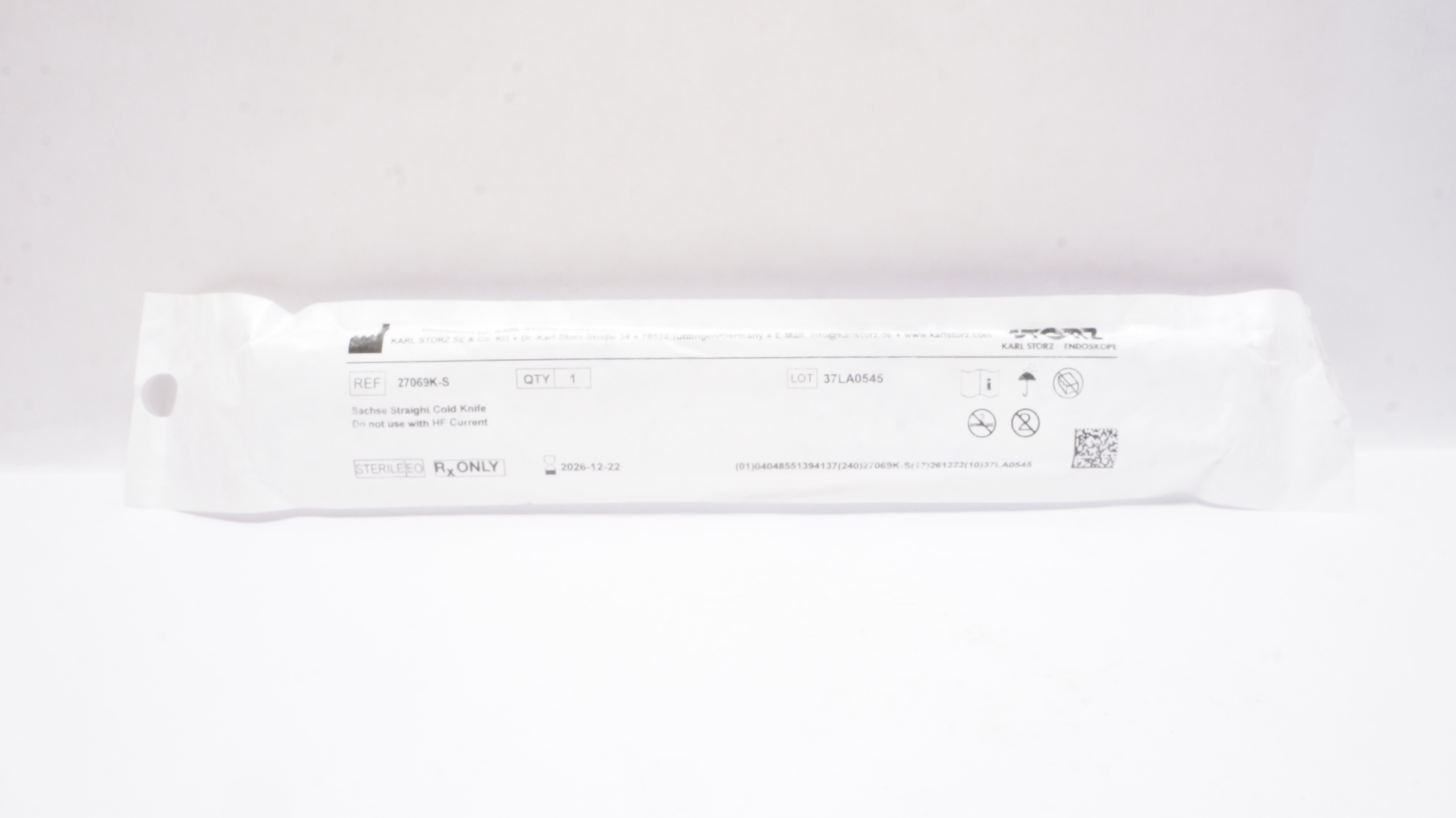 Karl Storz 27069K-S Sachse Straight Cold Knife