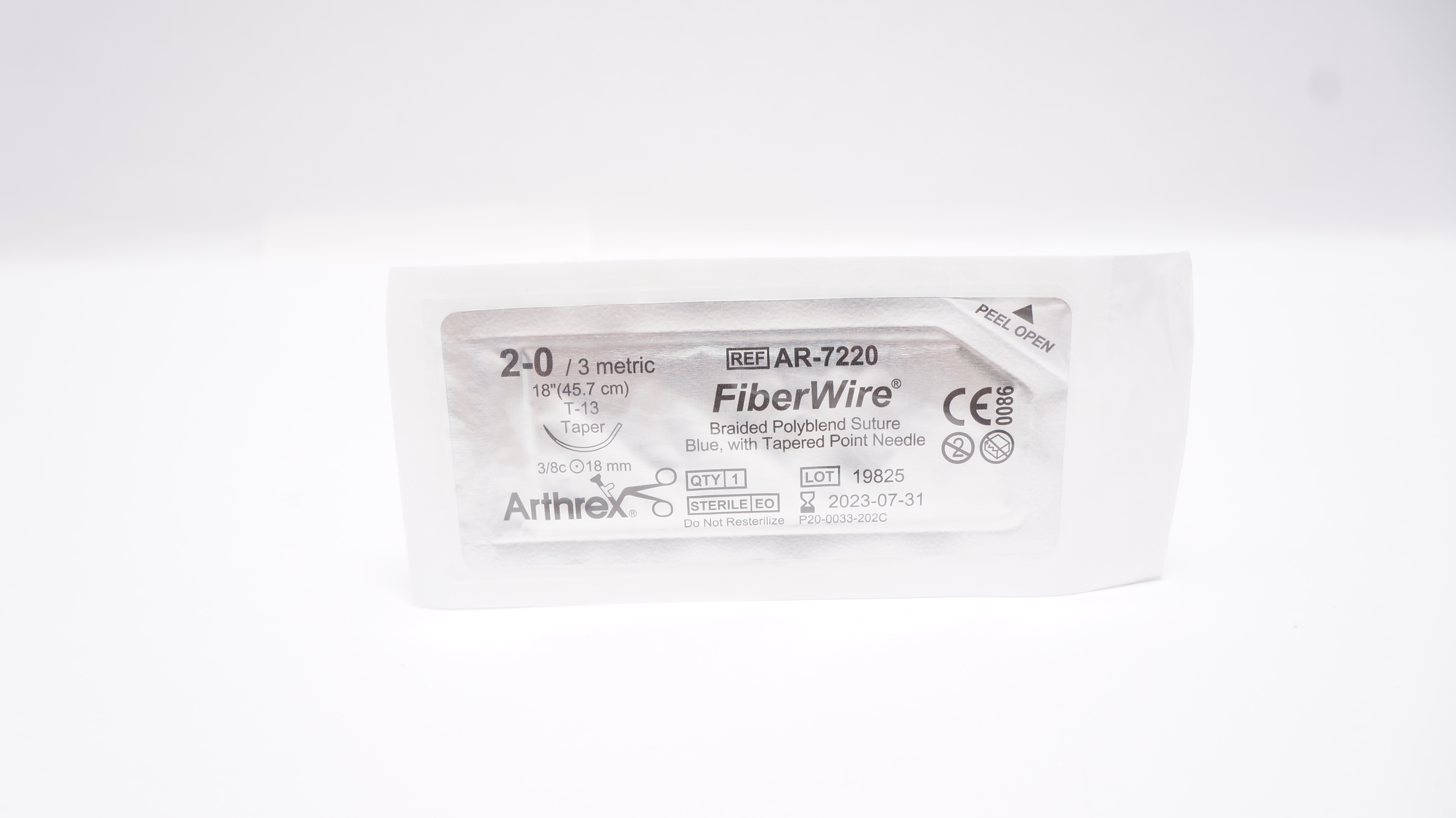 Arthrex AR-7220 2-0 FiberWire Braided Stre T-13 18mm 3/8 Taper 18inch (x)